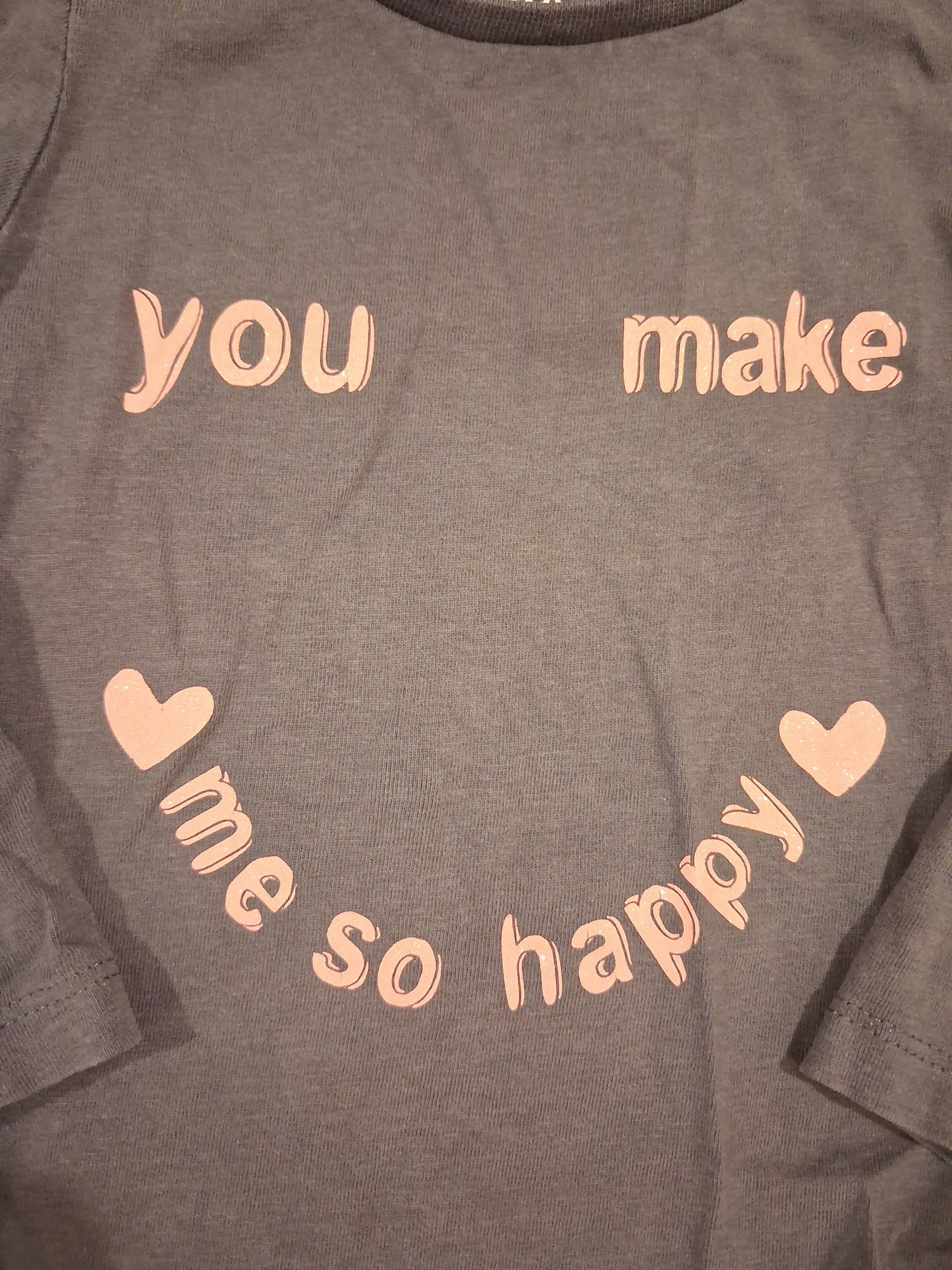 'You Make Me So Happy' Long Sleeve Top - Girls 2-3 years - Nutmeg