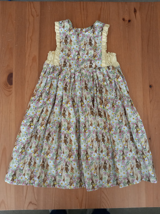 Handmade Rabbits Dress - Girls 6-7 years - Button & Loop Clothing