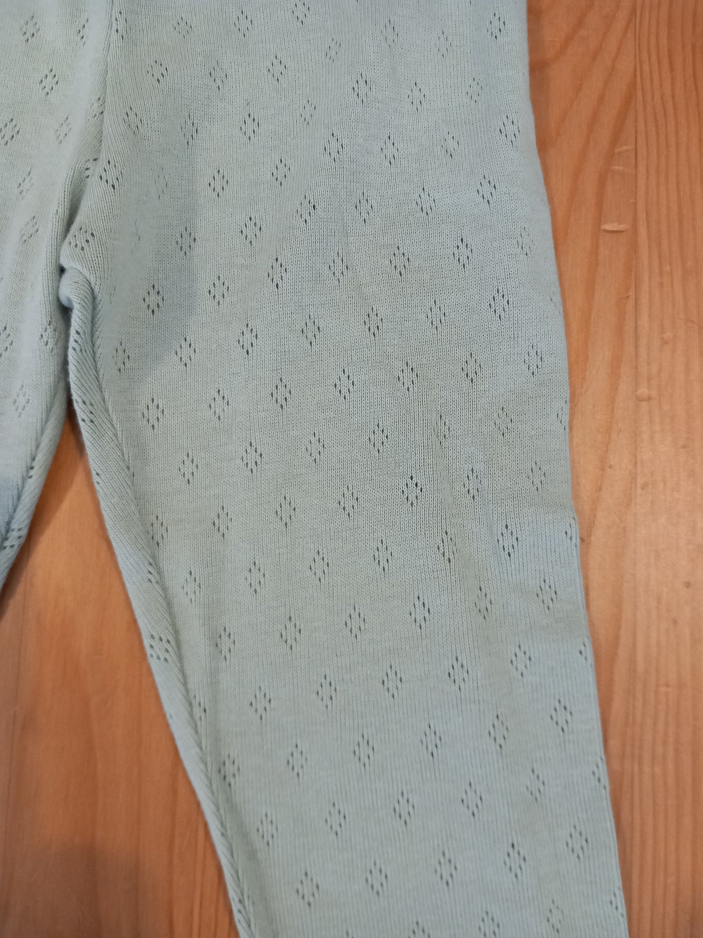 Handmade Light Green Patterned Leggings - Girls 2-3 years - Rose & Guy