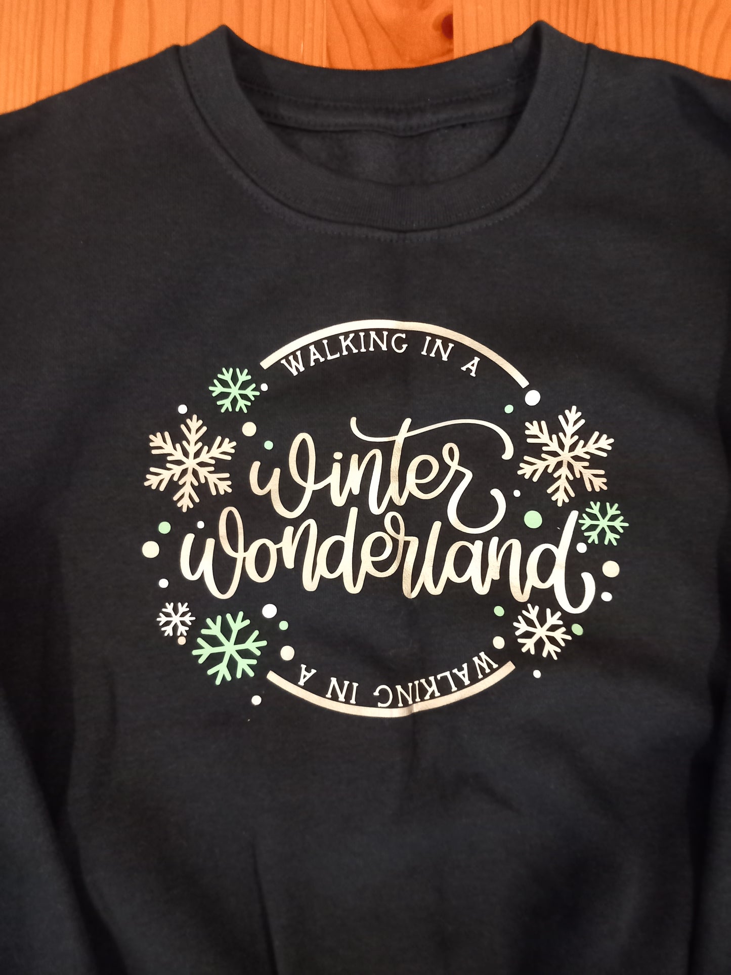 Navy 'Walking In A Winter Wonderland' Sweatshirt - Unisex 5-6 years - Brand unknown