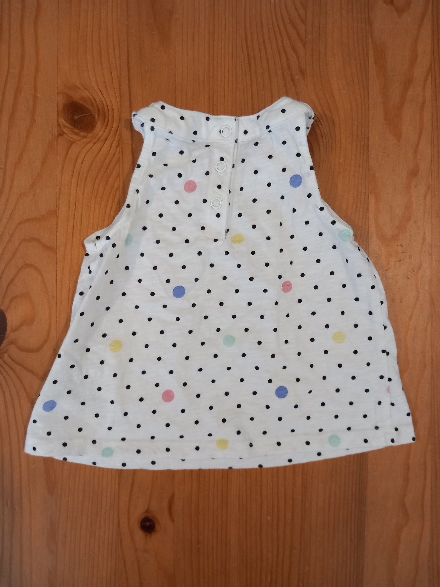 White Spotty Sleeveless Top - Girls 18-24 months - Mothercare