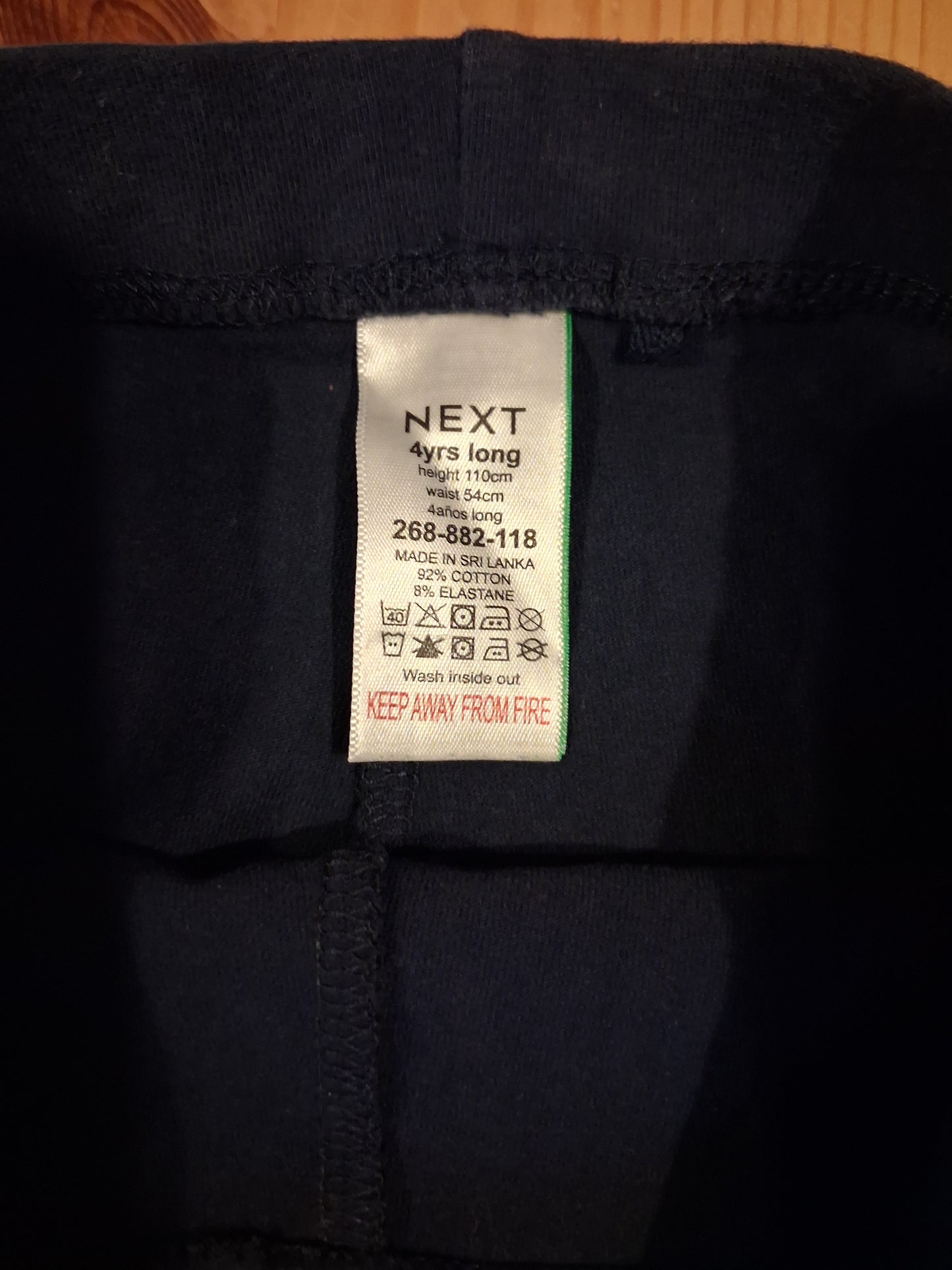 Navy Leggings - Girls 4 years long - Next