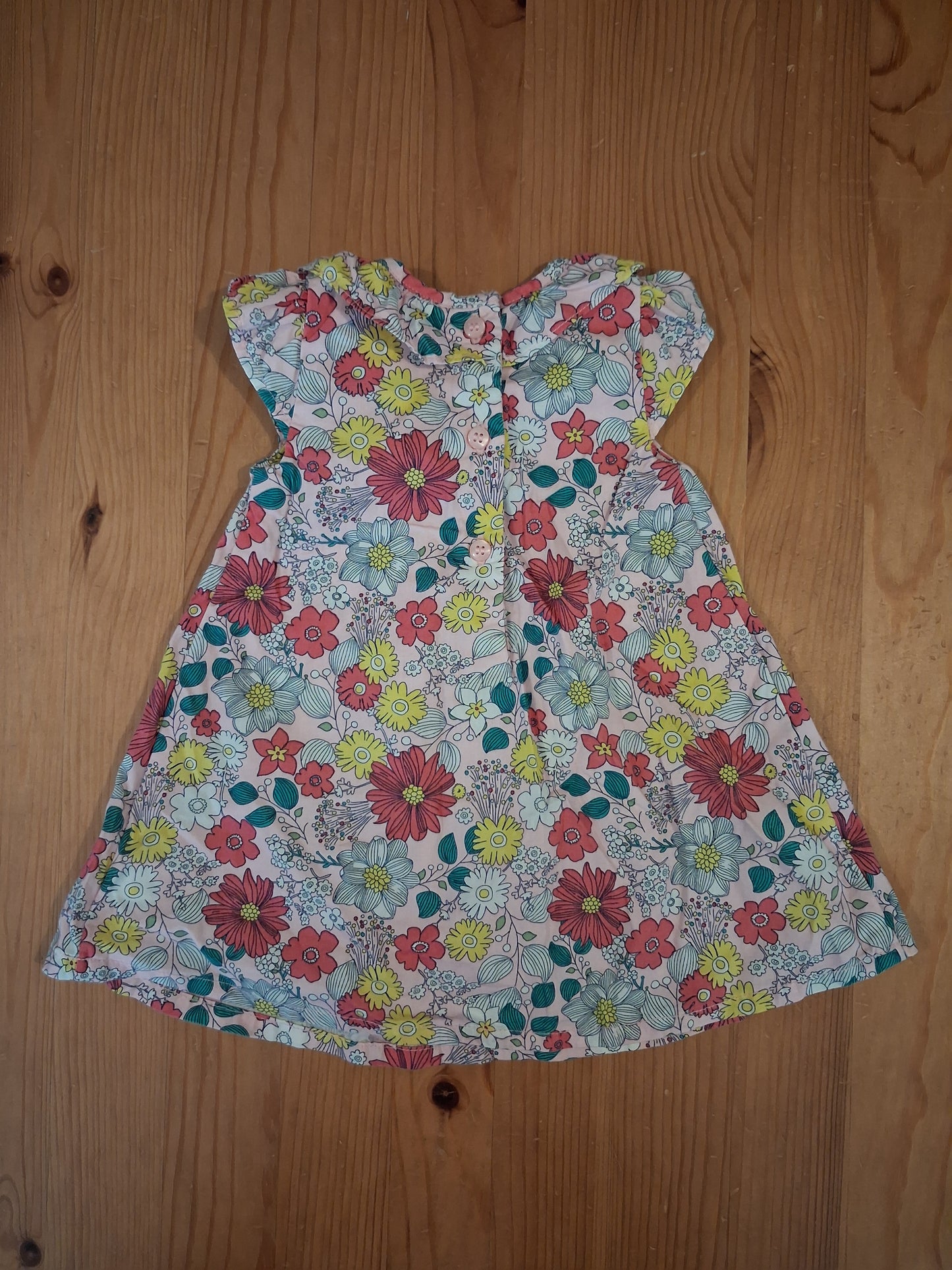 Light Pink Floral Dress - Girls 0-3 months - Mini Club