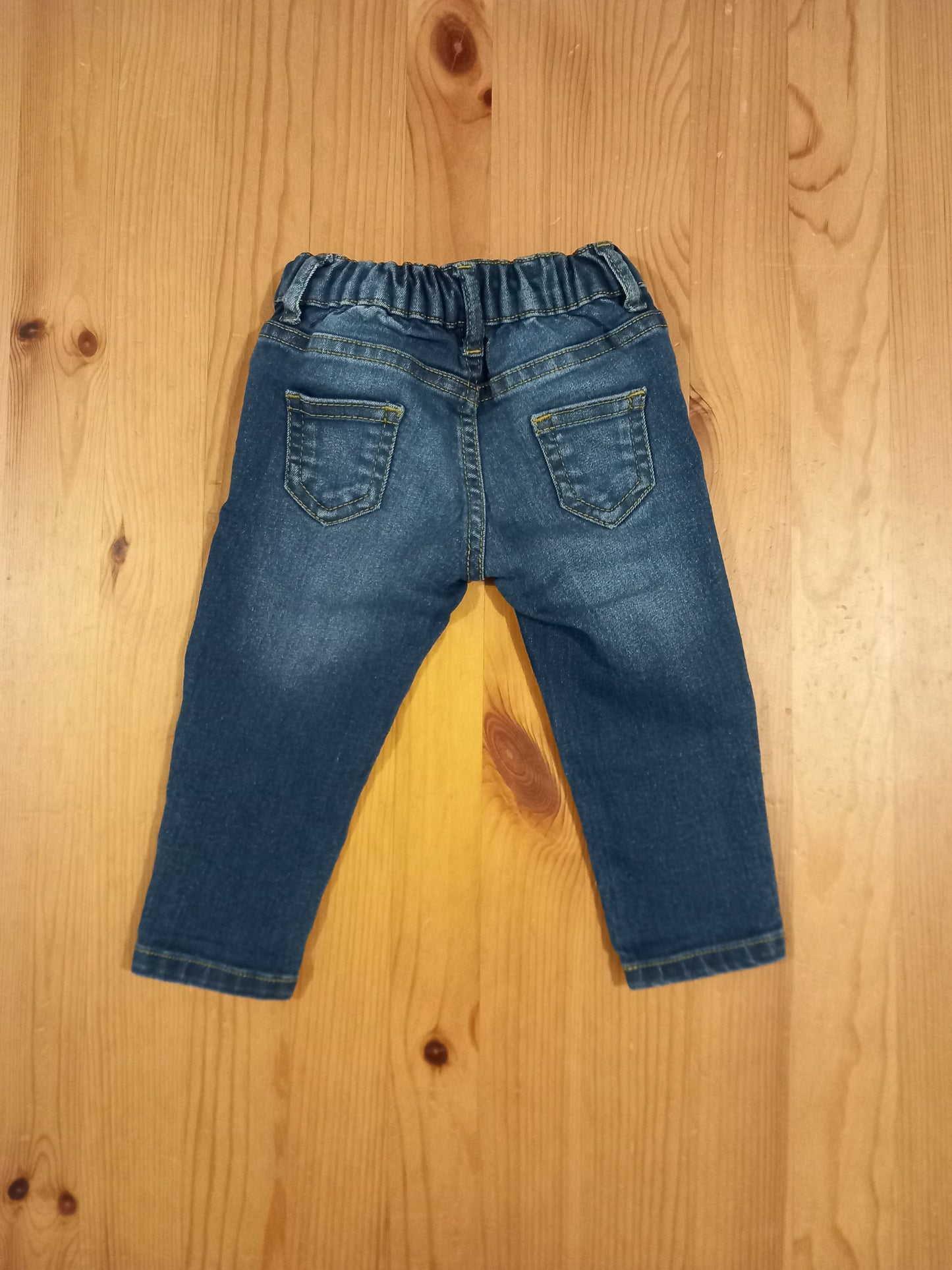 Navy Jeans With Elasticated Waistband - Boys 9-12 months - Mothercare