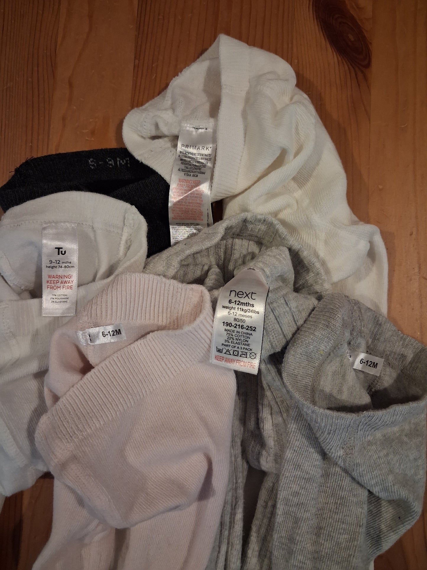 6 x Pairs Of Tights - Girls 6-12 months - Mixed Brands