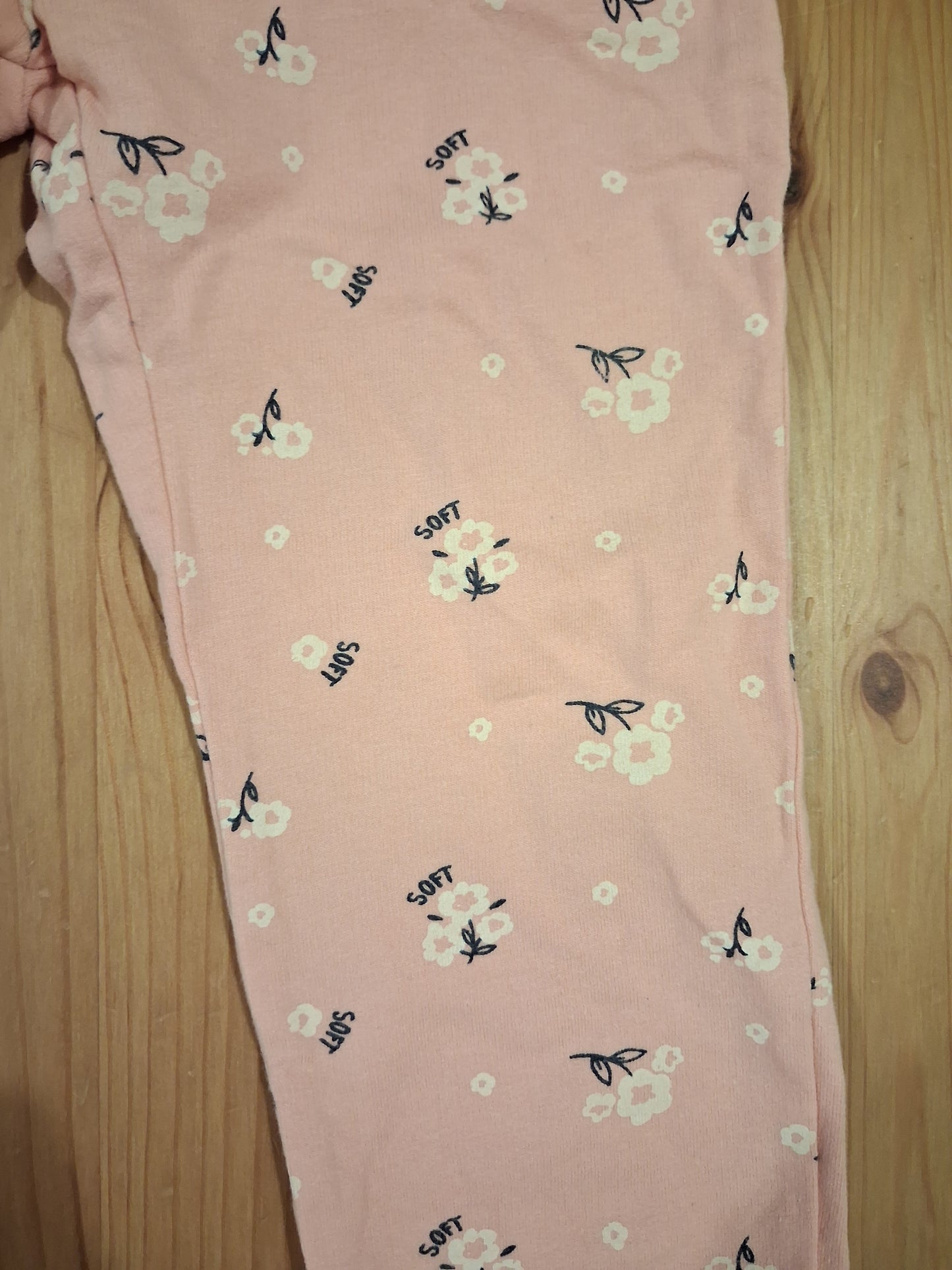 Light Pink Floral Joggers & Lightweight Sweatshirt Set - Girls 2-3 years - So Cute