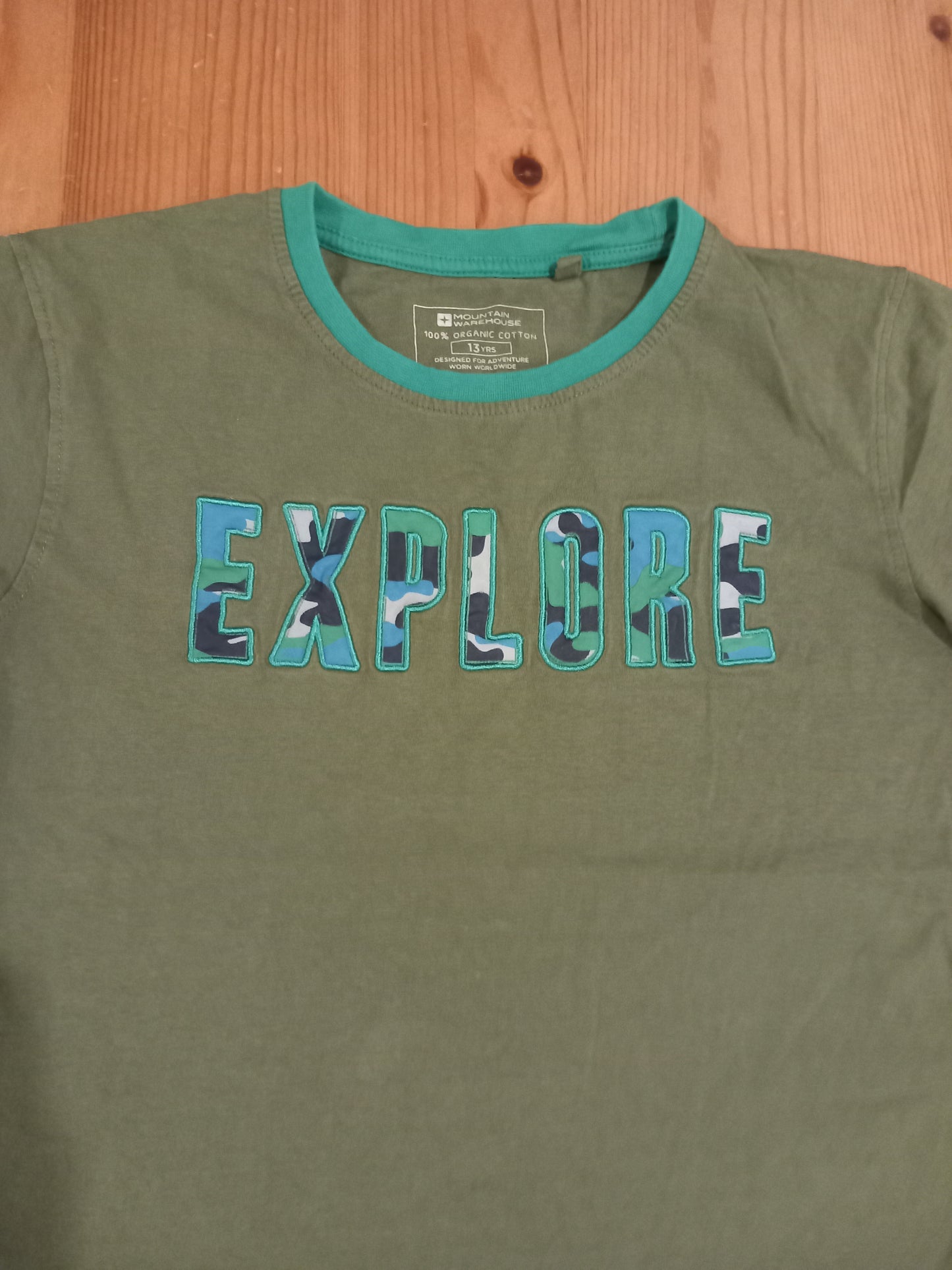Khaki Green 'Explore' T-Shirt - Boys 13 years - Mountain Warehouse