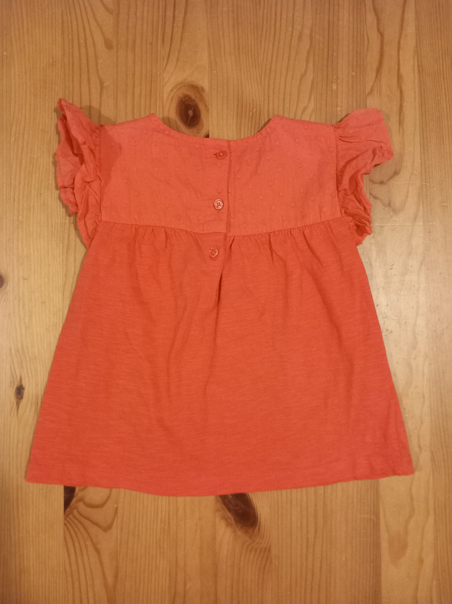 Pink Button Back Top - Girls 4-5 years - M&Co