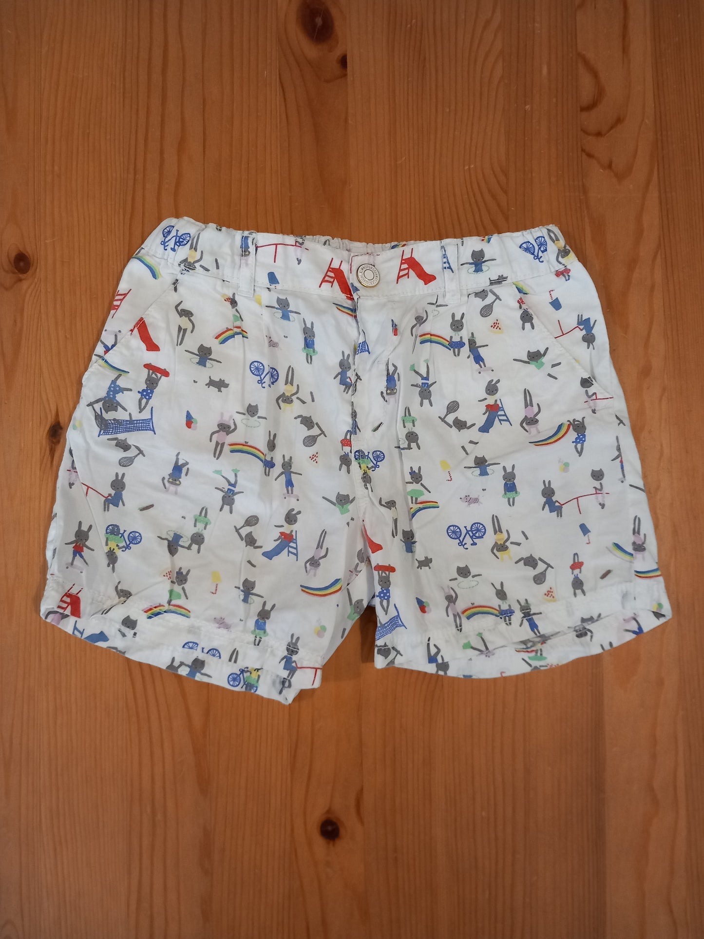 Sporty Animals Shorts With Adjustable Waistband - Girls 7-8 years - H&M