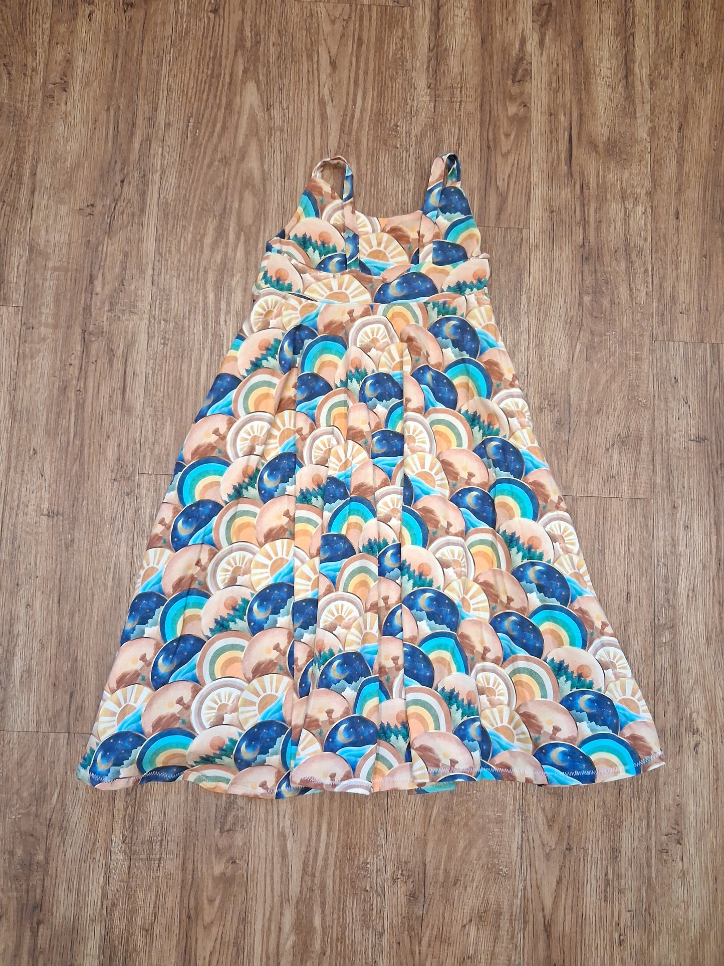 Handmade Sleeveless Nature & Weather Dress - Girls 6-7 years - Hoglet And Fawn