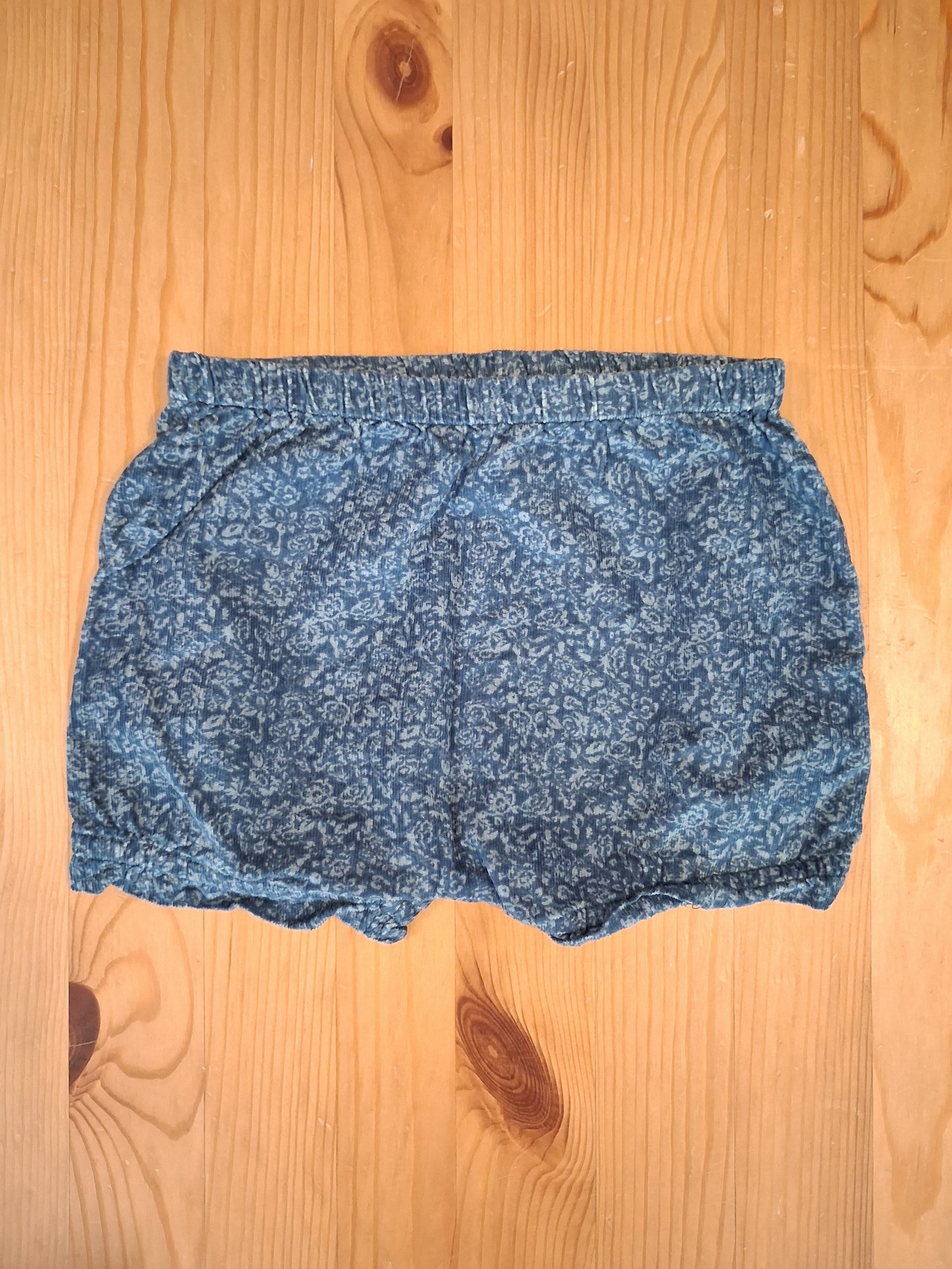 2 x Pairs Of Shorts (Navy Corduroy & Flowers) - Girls 12-18 months - TU