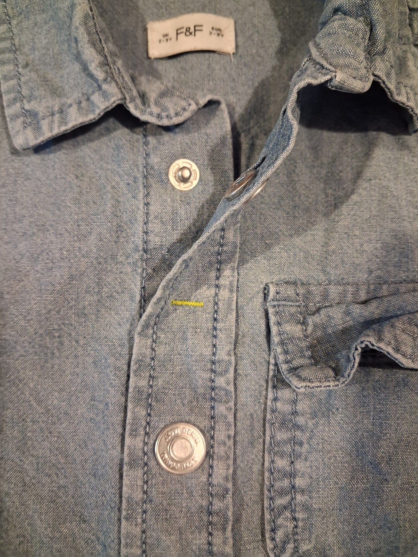 Long Sleeve Denim Shirt - Boys 2-3 years - F&F