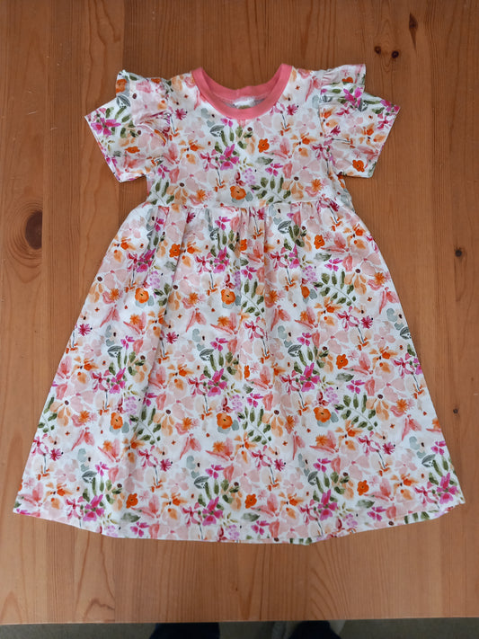 Handmade Floral Dress - Girls 6-7 years - Little Gingers Clothing