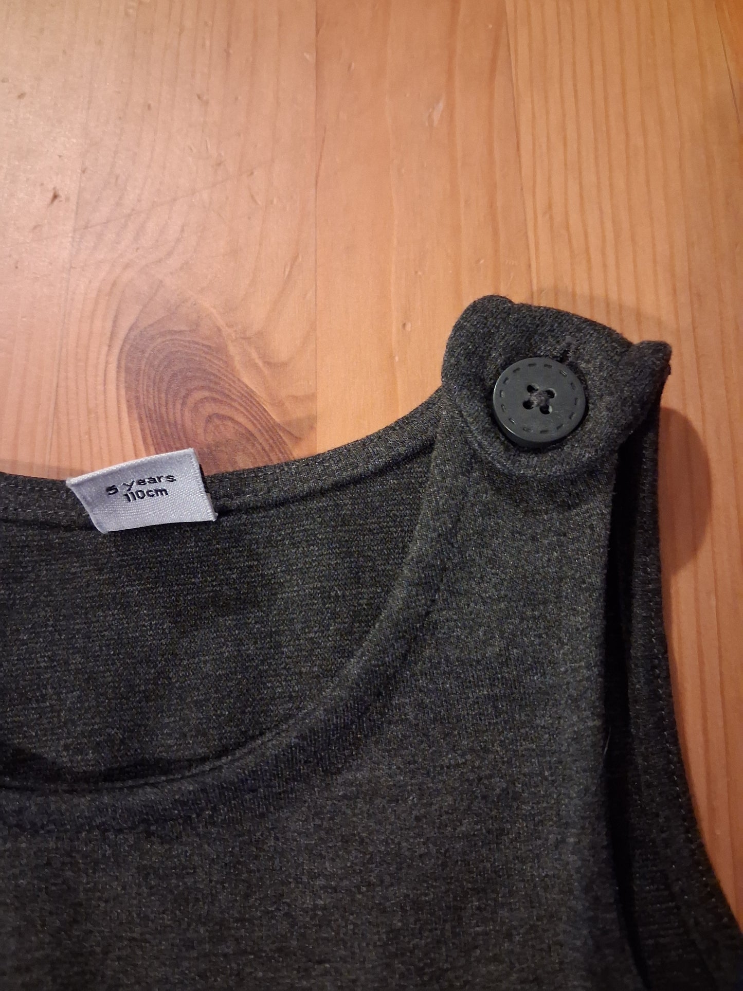 Grey Bows Pinafore Dress - Girls 5 years - TU