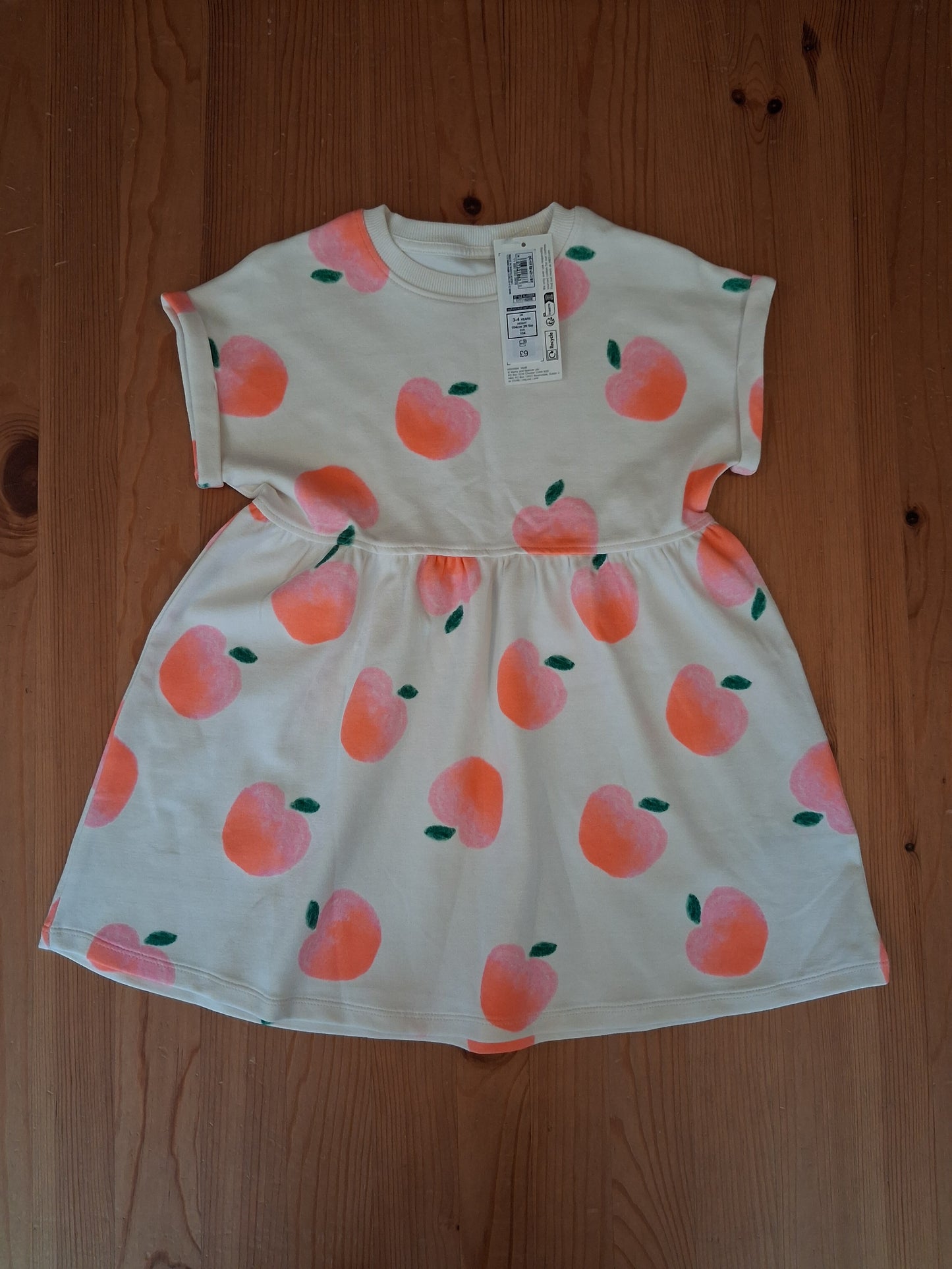 Peaches Short Sleeve Dress (BNWT) - Girls 3-4 years - M&S