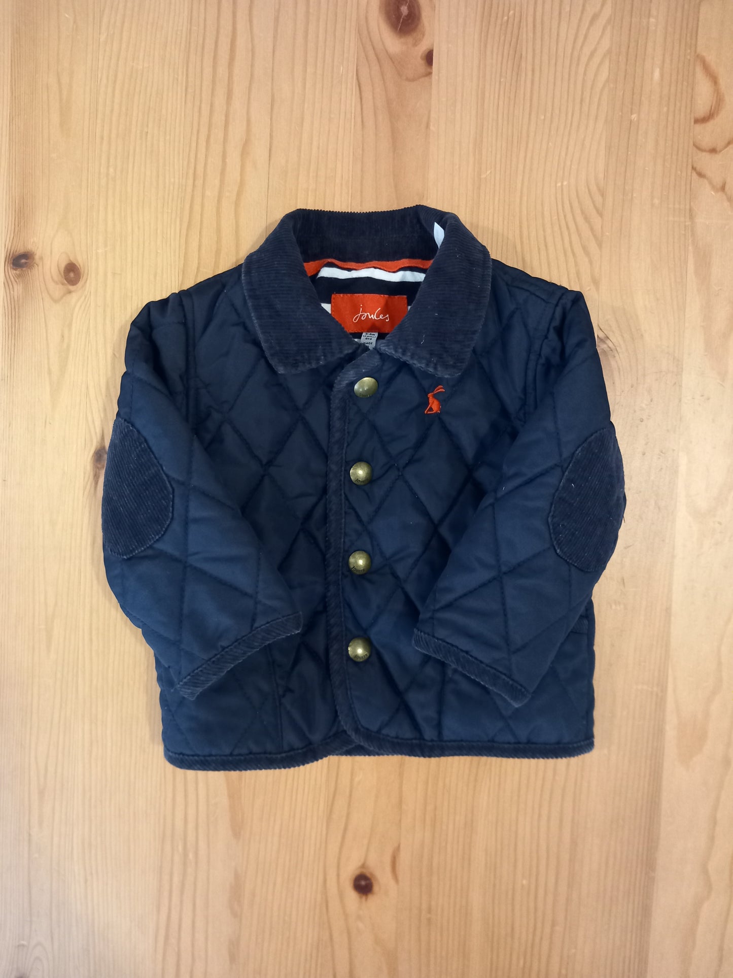 Navy Quilted Jacket - Unisex 3-6 months - Joules
