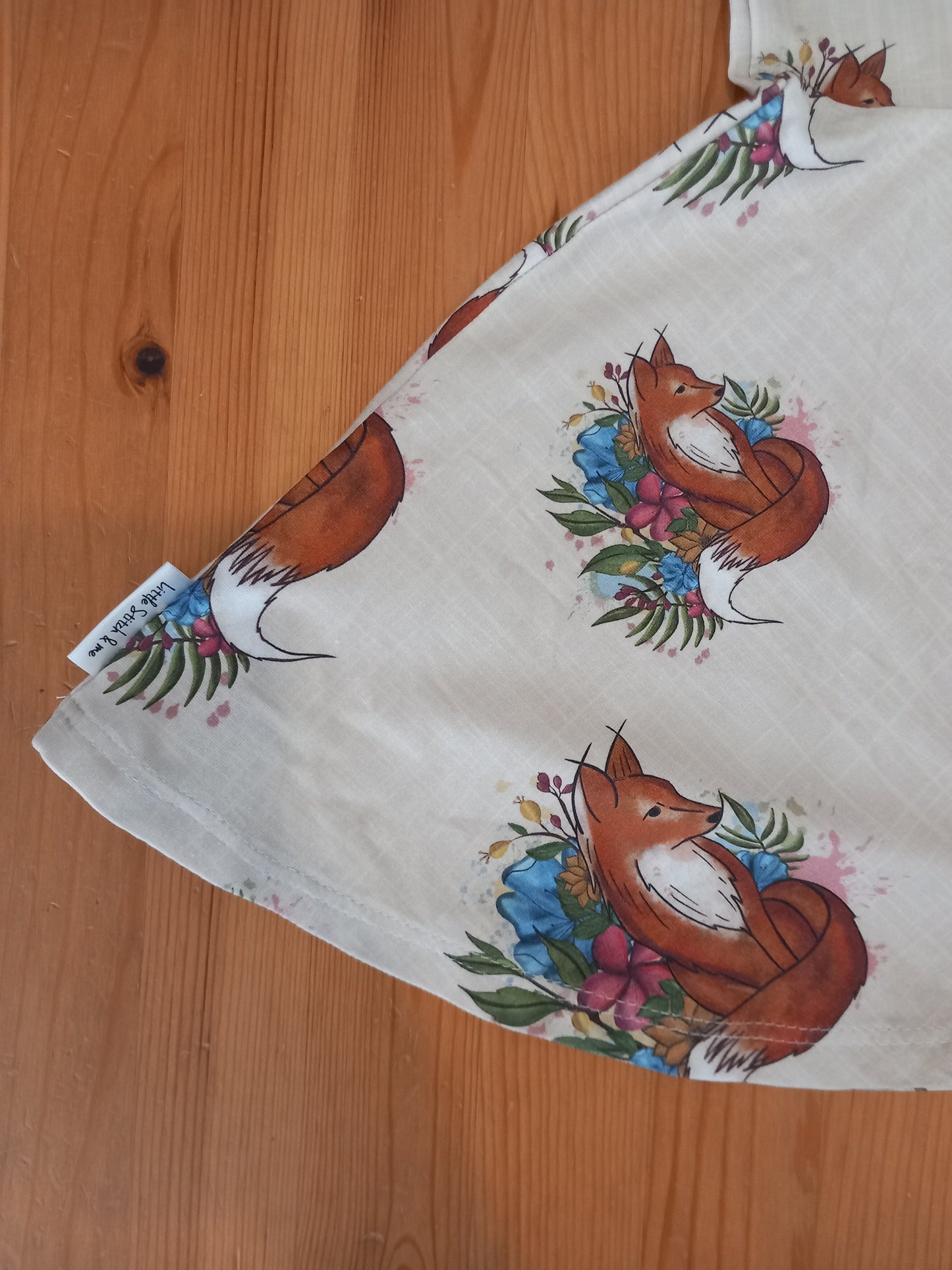 Handmade Fox Short Sleeve Dress - Girls 3-4 years - Little Stitch & Me