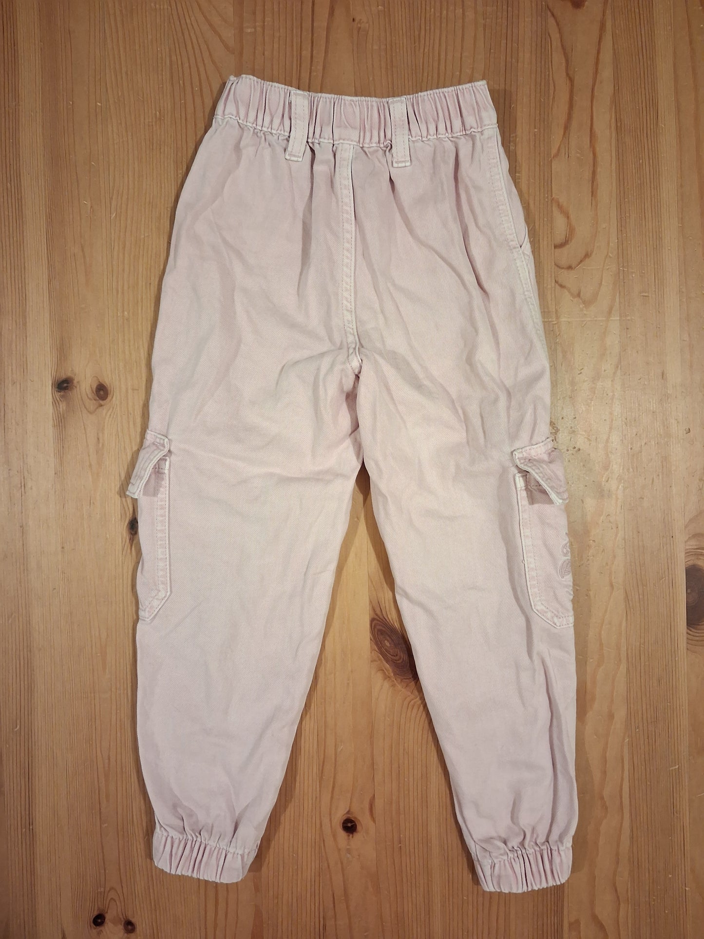 Light Pink Combat Style Trousers With Adjustable Elasticated Waistband - Girls 5-6 years - George