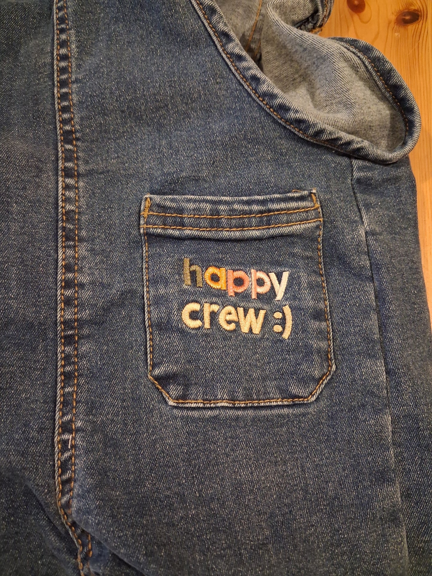 'Happy Crew' Dungarees & Ribbed Bodysuit Set - Boys 18-24 months - Primark