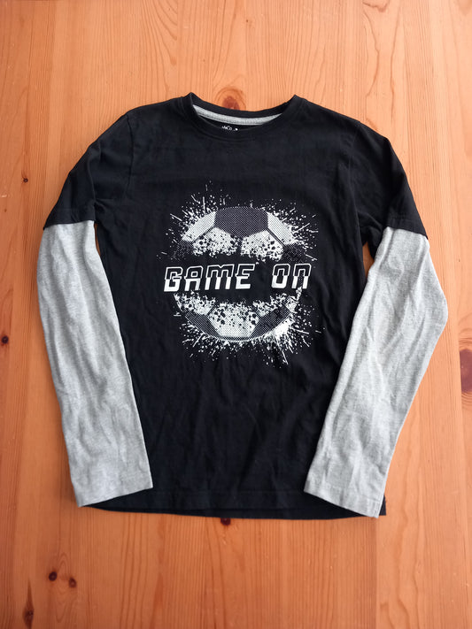 Black & Grey 'Game On' Long Sleeve Top - Boys 11-12 years - M&Co