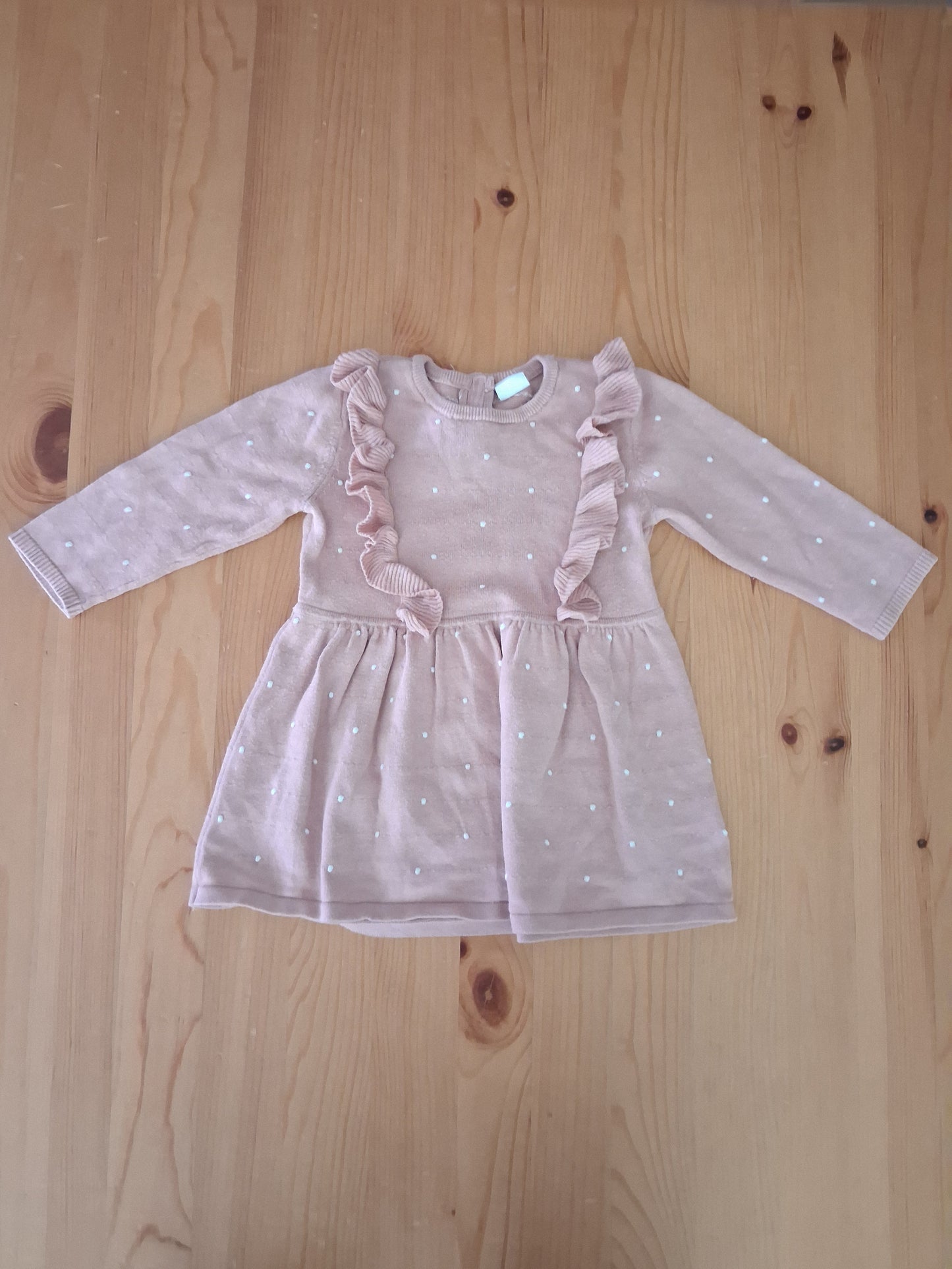 Pink Spotty Dress - Girls 6-9 months - H&M
