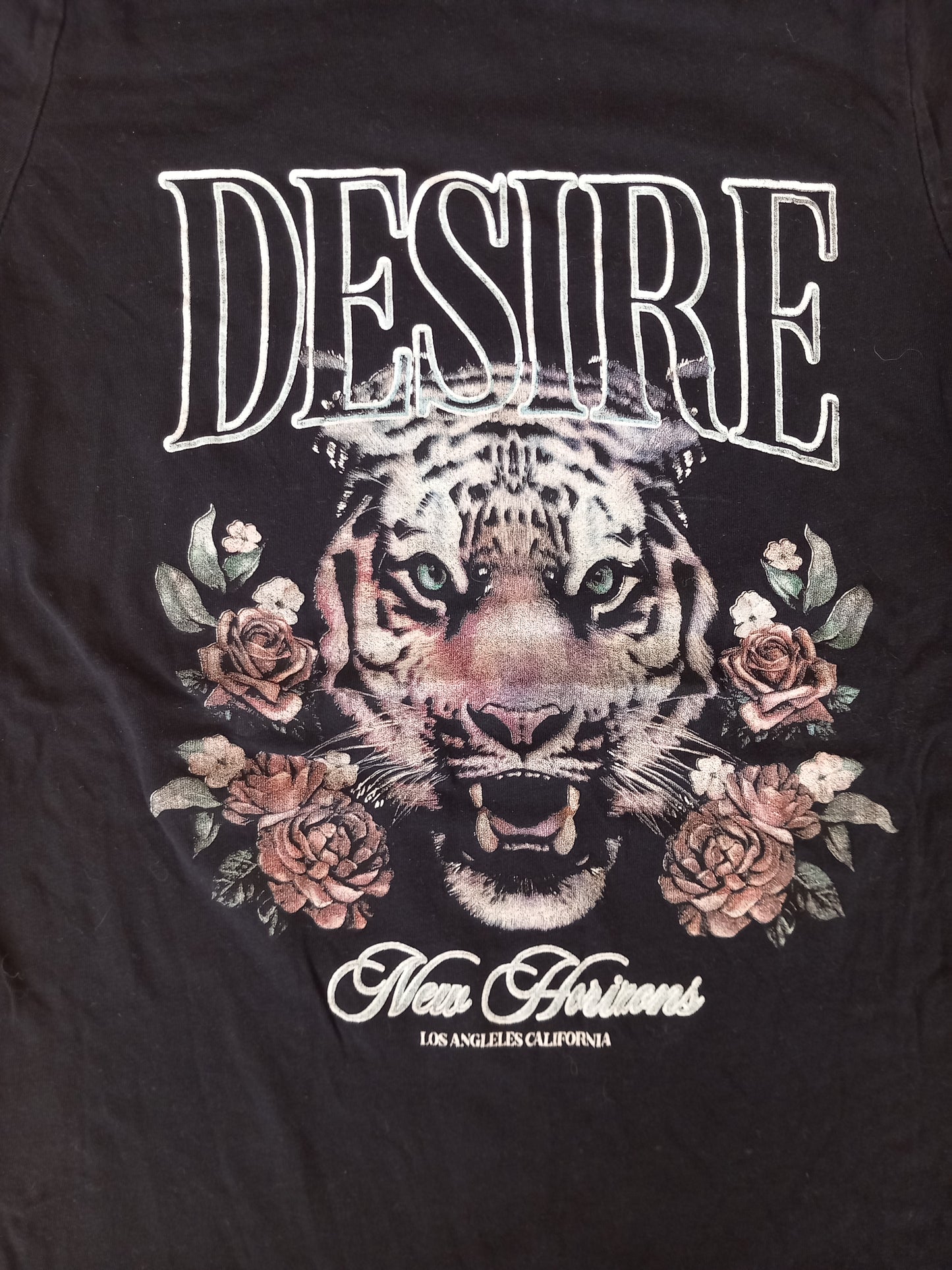 Black Tiger T-Shirt - Ladies Size 6 - New Look