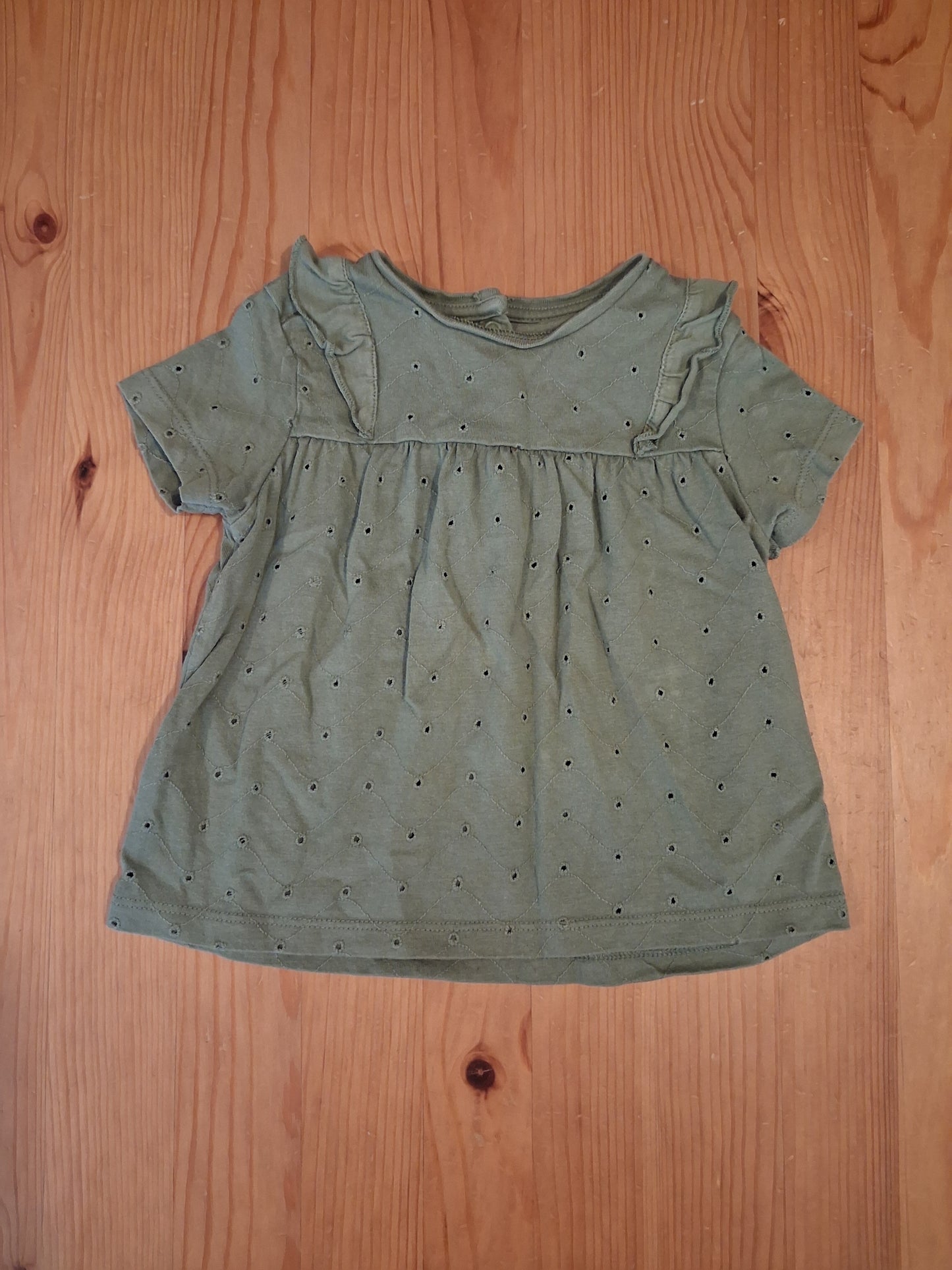 Green Short Sleeve Top - Girls 12-18 months - F&F