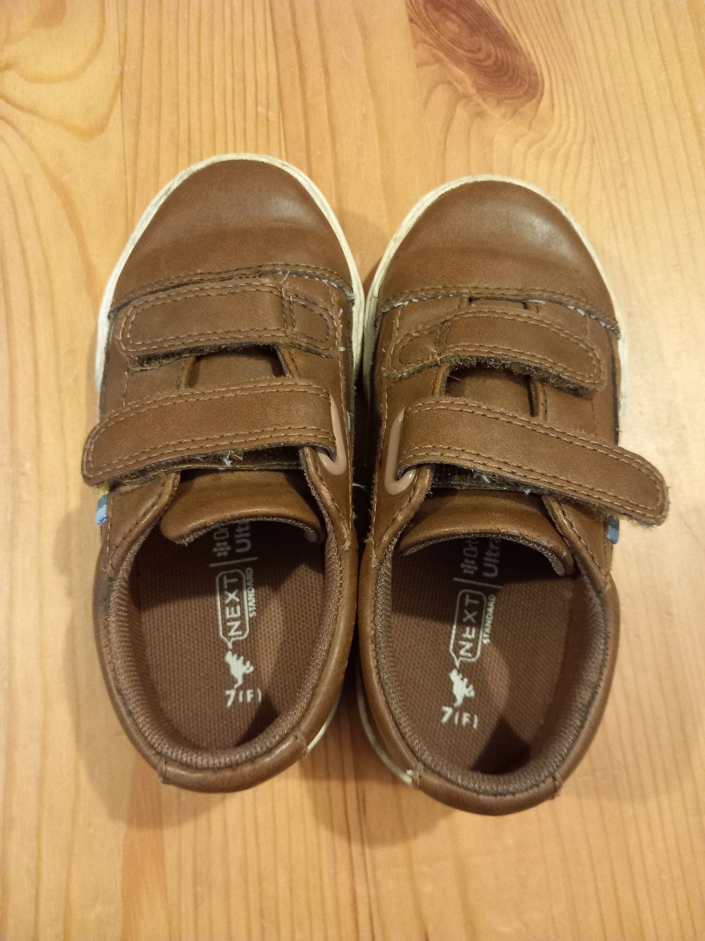 Brown Velcro Fastening Shoes - Boys Size 7f - Next