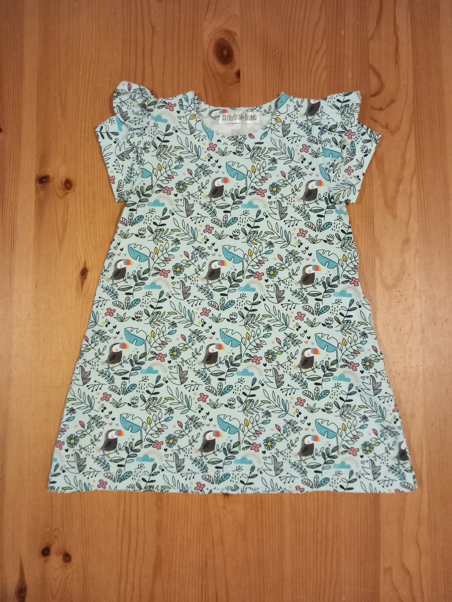 Handmade Birds & Plants Dress - Girls 2-3 years - Little Sum & Thing