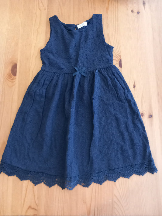 Navy Patterned Dress - Girls 8-10 years - H&M