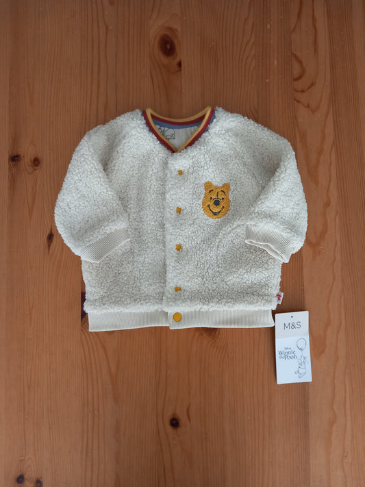 Winnie The Pooh Furry Jacket (BNWT) - Unisex 3-6 months - M&S