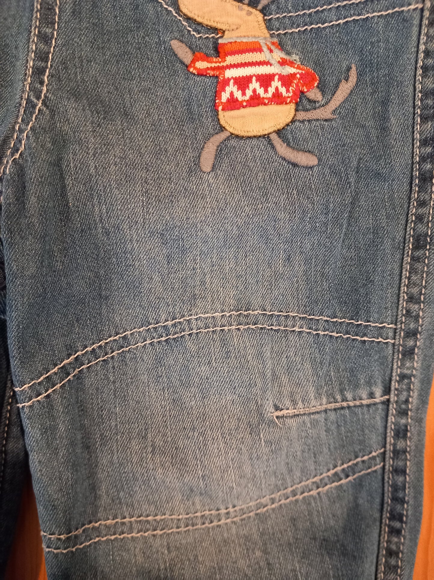 Badges Denim Dungarees - Boys 12-18 months - M&S