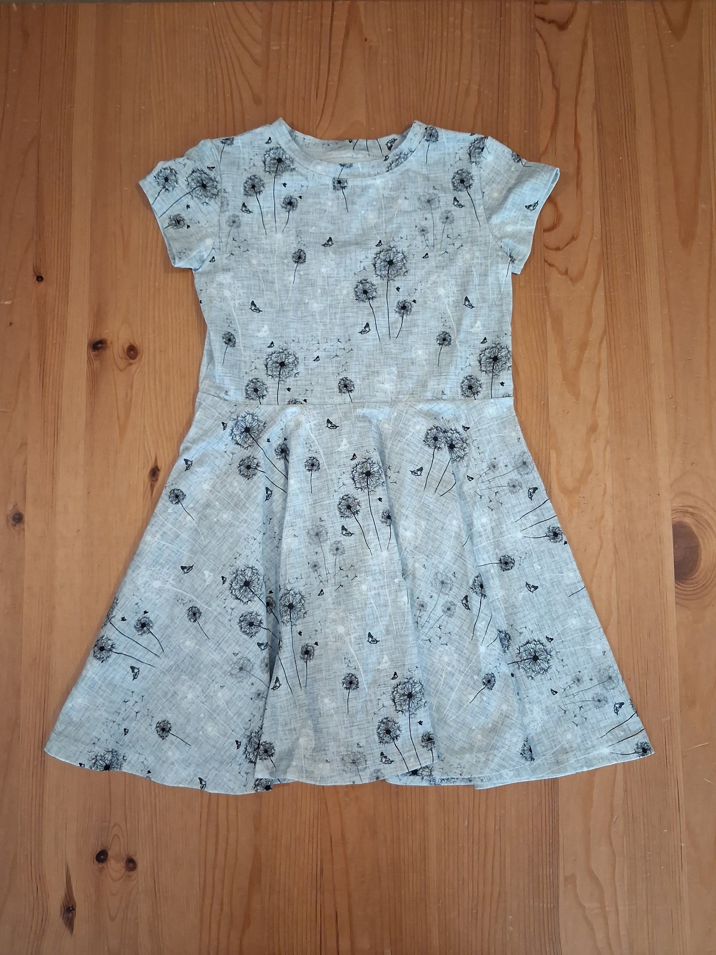 Handmade Dandelions & Butterflies Dress - Girls 5 years - Little Stitch And Me