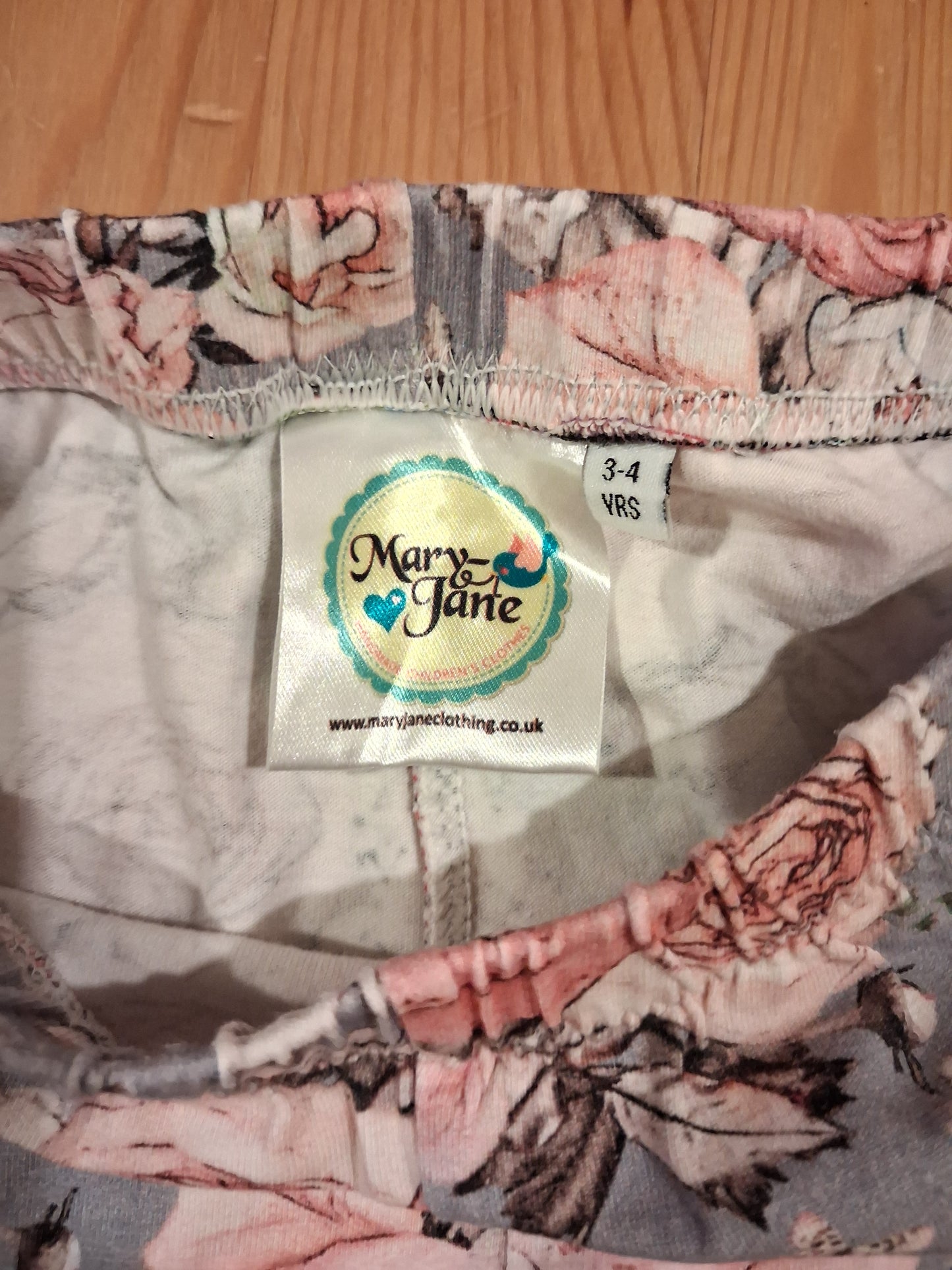 Handmade Flowers Leggings - Girls 3-4 years - Mary-Jane Clothing