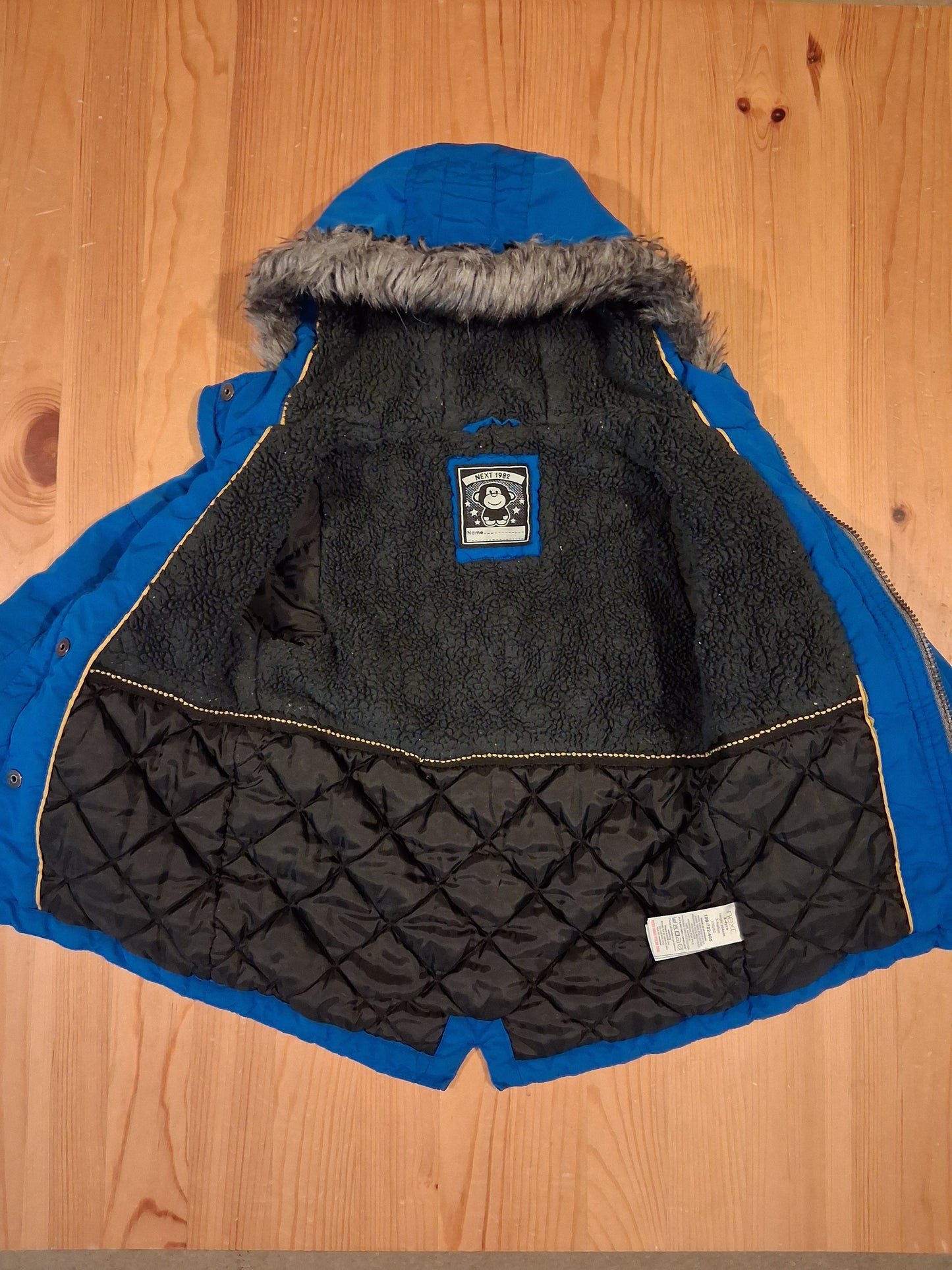 Blue Coat With Furry Hood - Boys 3-4 years - Next