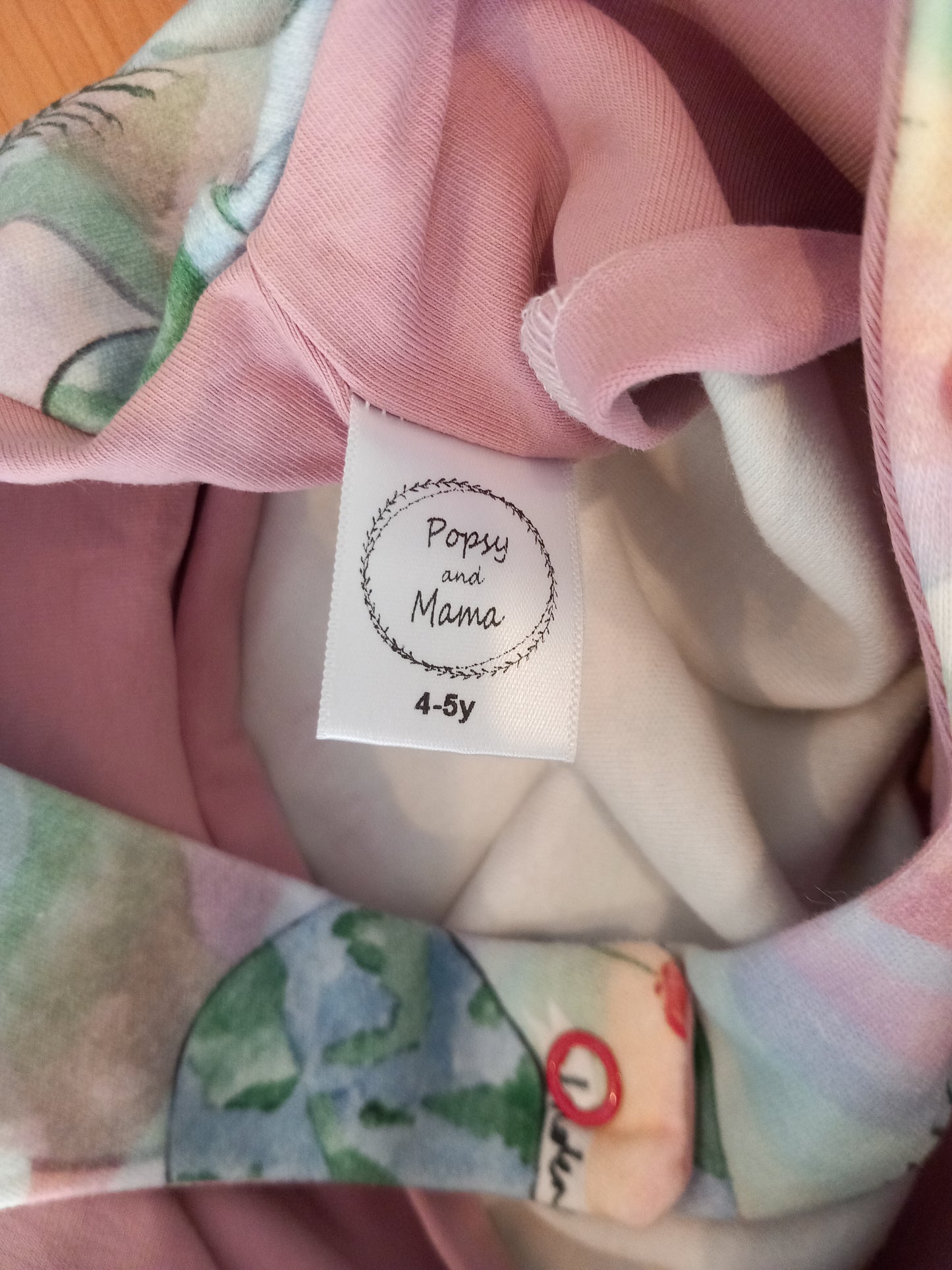 Handmade 'Wonderful World' Pinafore Dress - Girls 4-5 years - Popsy & Mama