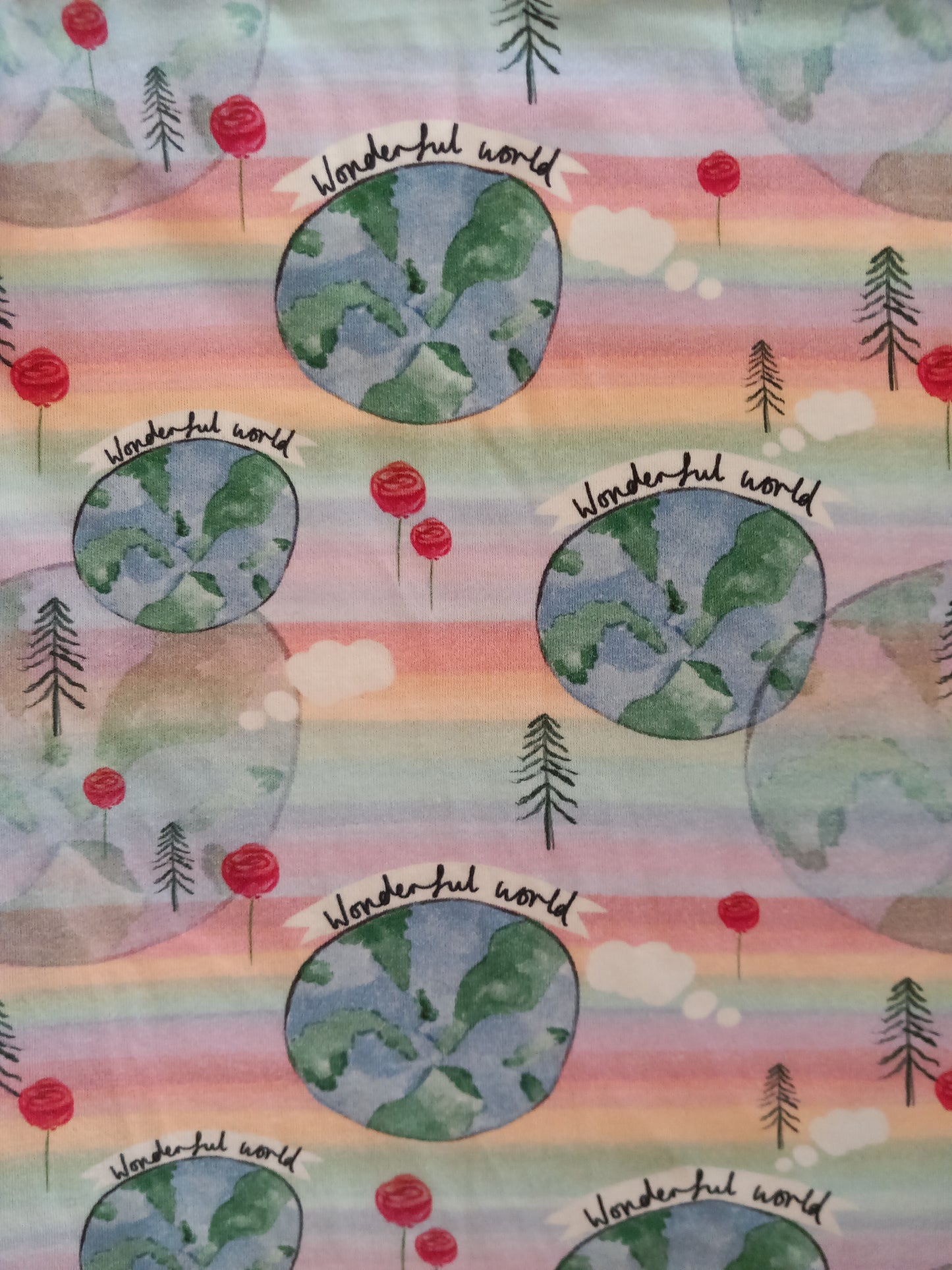 Handmade 'Wonderful World' Pinafore Dress - Girls 4-5 years - Popsy & Mama