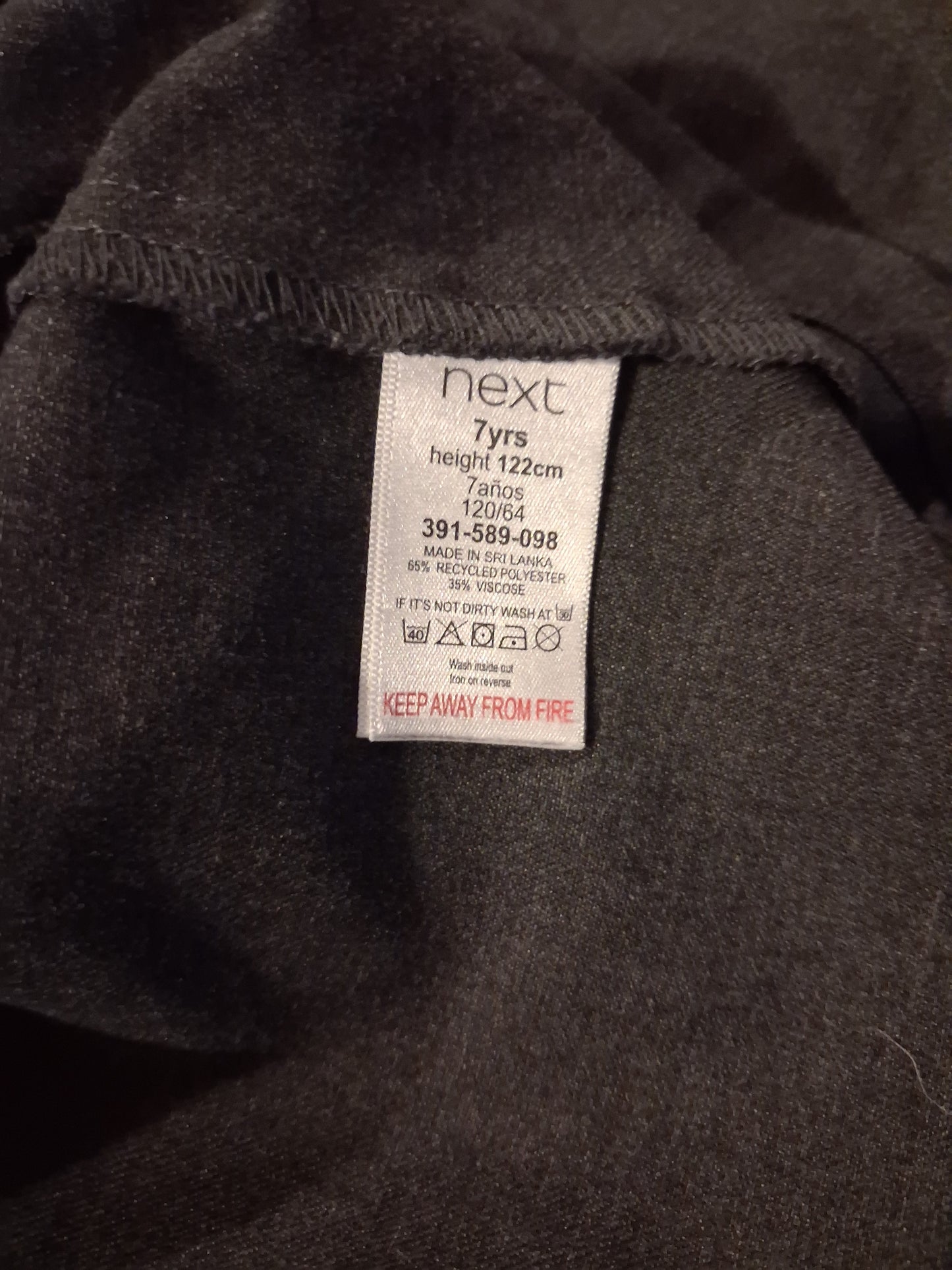 Grey Buttoned Pinafore Dress With Pockets - Girls 7 years - Next