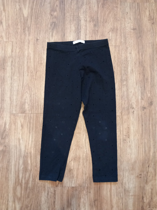 Black Stars Cropped Leggings - Girls 6-7 years - M&S