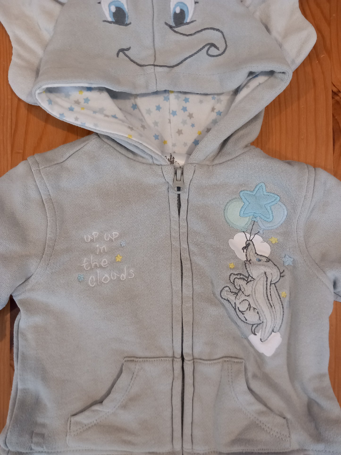 Grey Dumbo Hoodie With Ears - Boys 0-3 months - The Disney Store