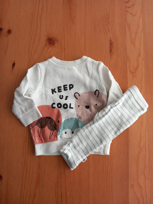 'Keep Us Cool' WWF Lightweight Sweatshirt & Leggings Set - Unisex up to 3 months - F&F