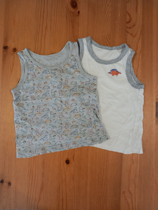 2 x Vests - Boys 5-6 years - Mixed Brands