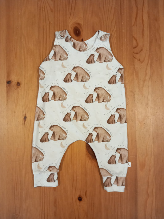 'Dream Far And Wide Little Bear' Handmade Dungarees - Unisex 3-6 months - Little Bear Children's Wear