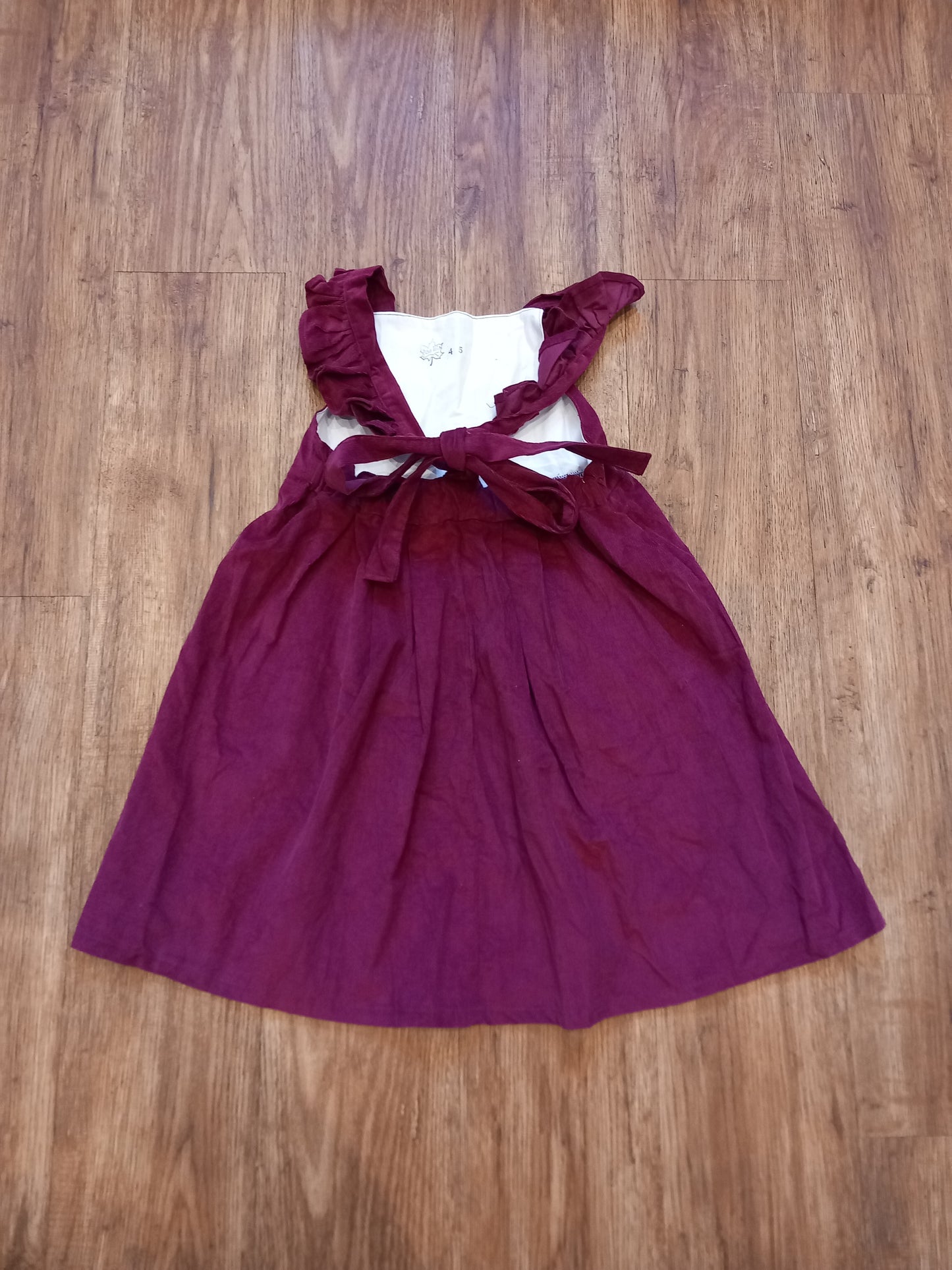 Handmade Fine Corduroy Pinafore Dress - Girls 4-5 years - Asa Iris