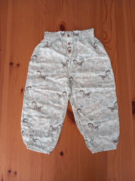 Zebras Wide Leg Trousers - Girls 2-3 years - M&S