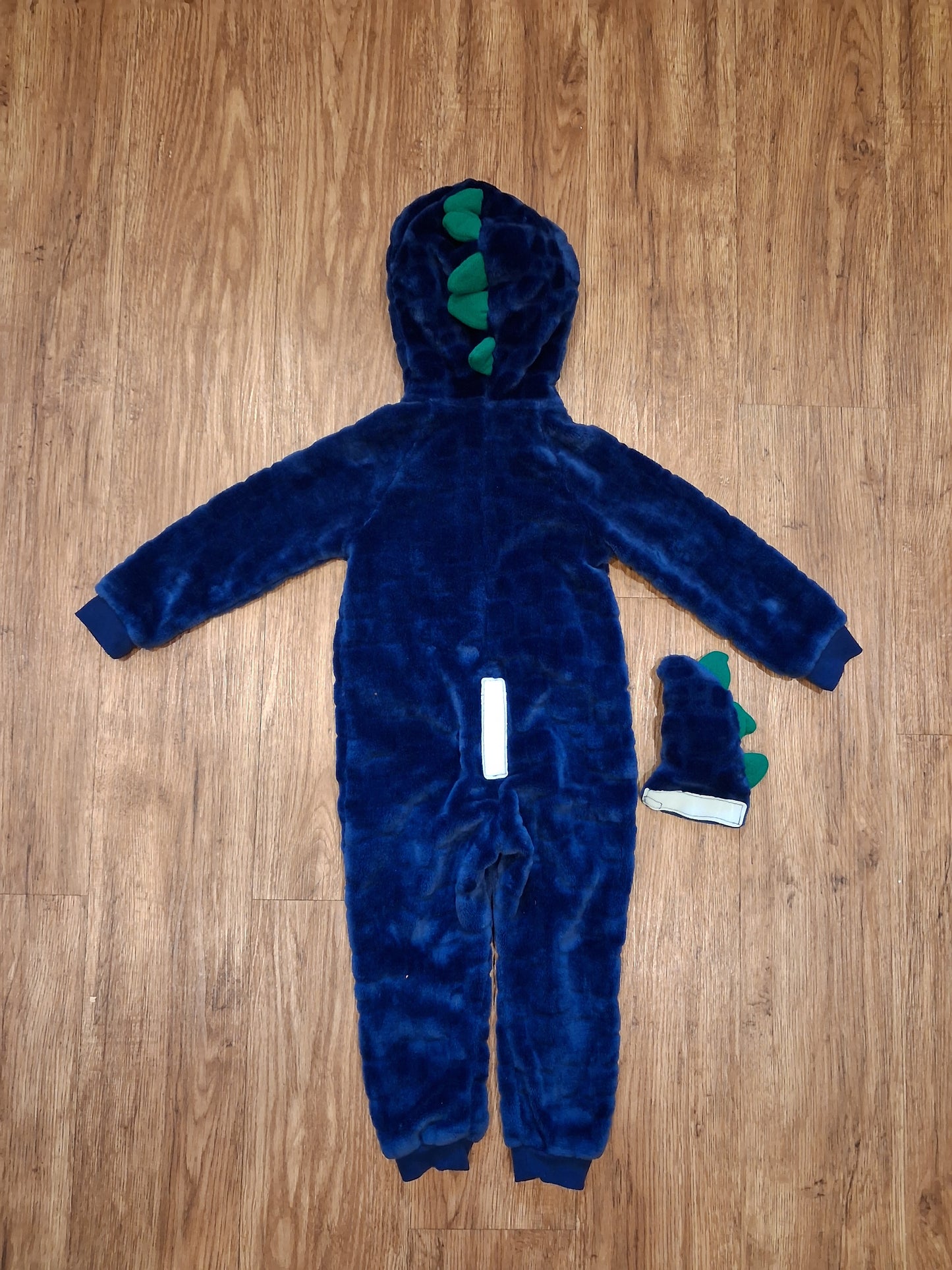 Furry Dinosaur Onesie With Removable Tail - Boys 18-24 months - Nutmeg
