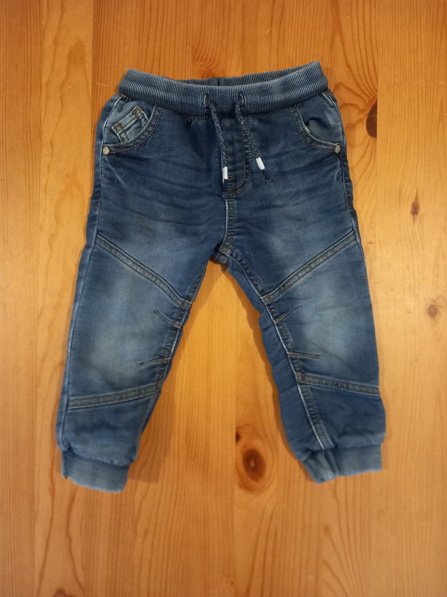Distressed Look Jeans With Elasticated Waistband - Boys 12-18 months - Mothercare