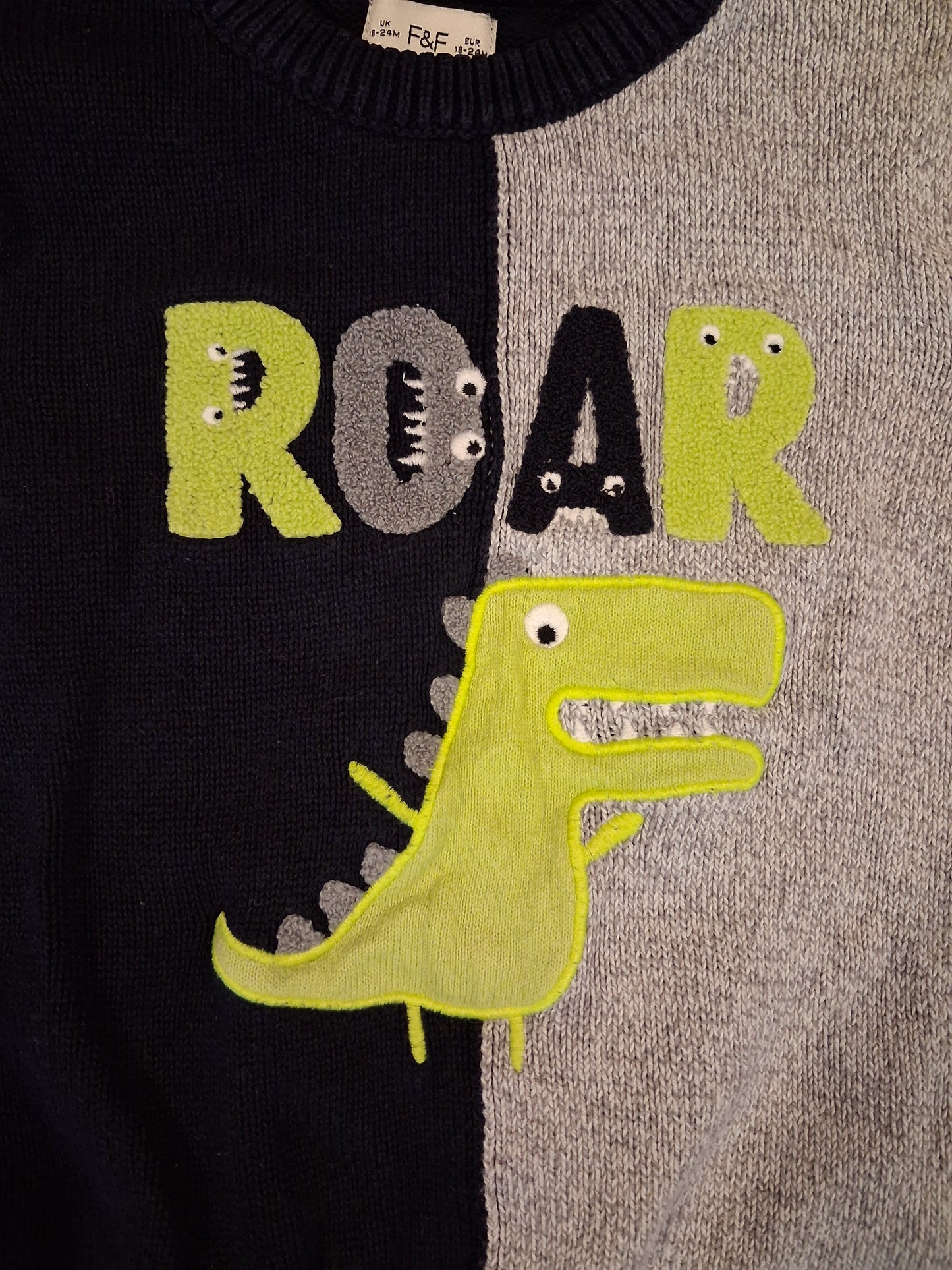 'Roar' Dinosaur Jumper - Boys 18-24 months - F&F