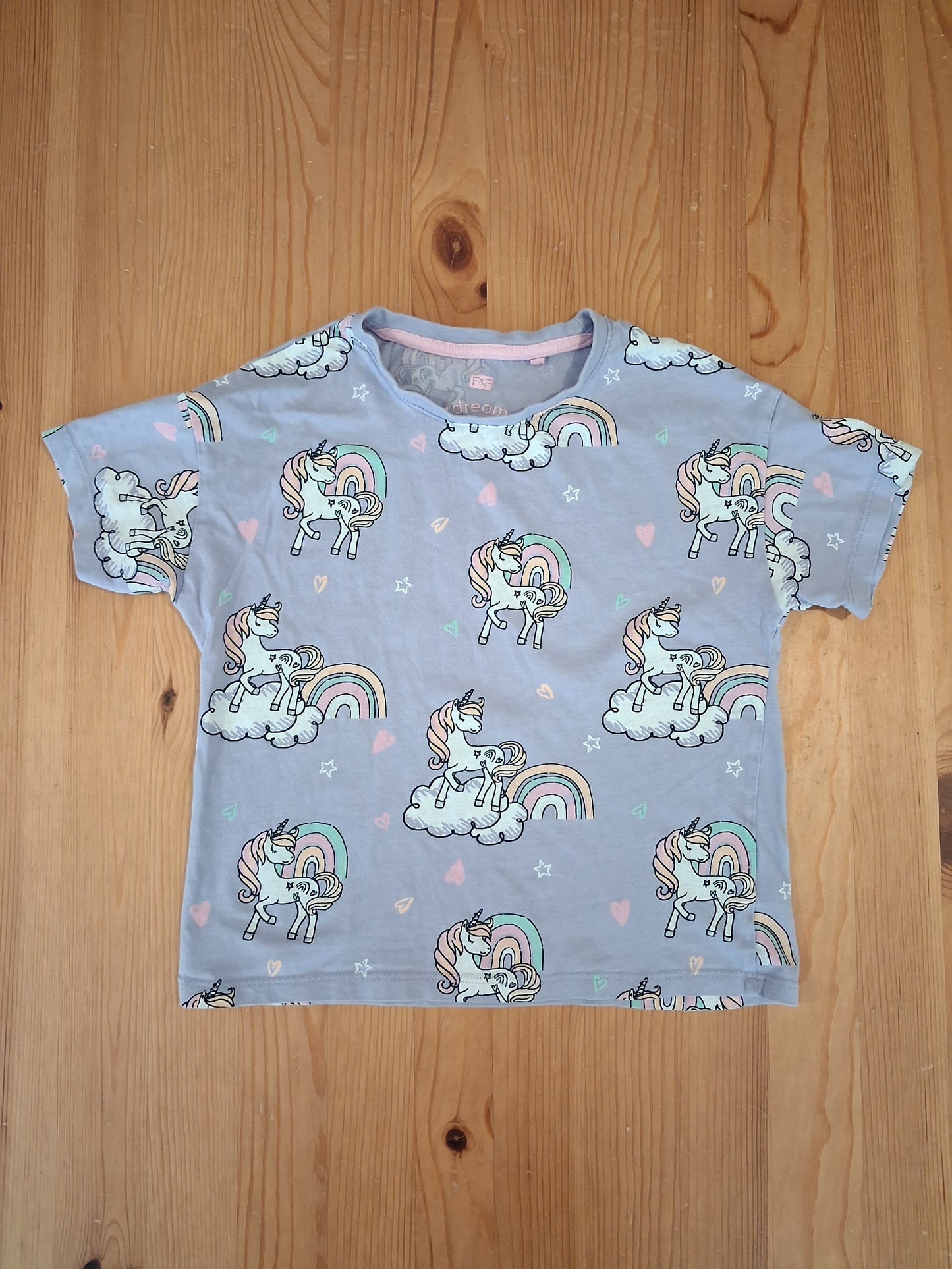 Light Purple Unicorn Shorts Pyjamas - Girls 5-6 years - F&F