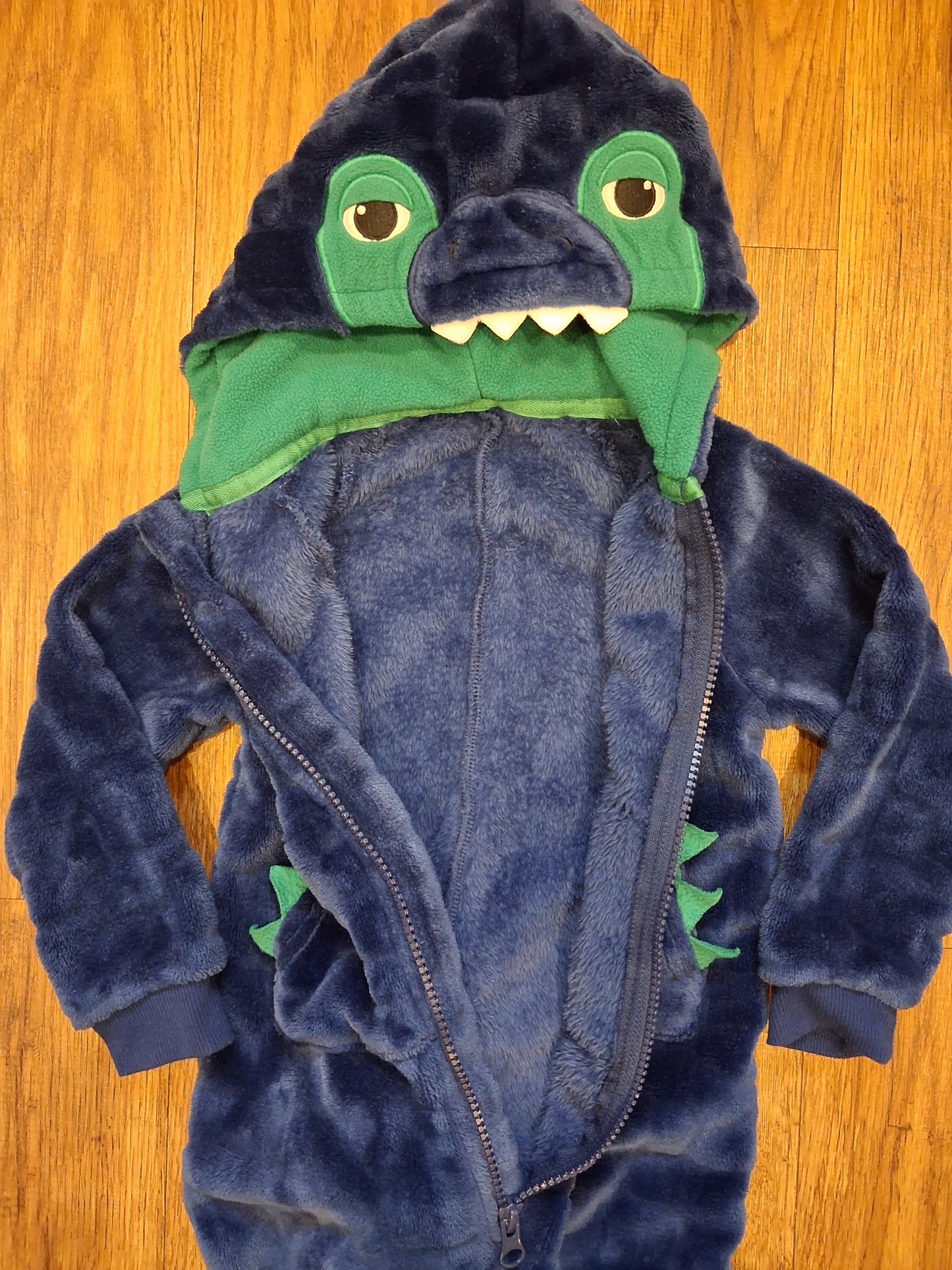 Furry Dinosaur Onesie With Removable Tail - Boys 18-24 months - Nutmeg